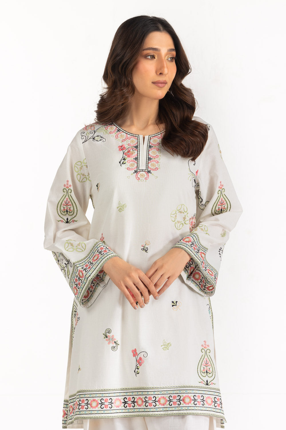 Cambric Embroidered Co-Ord Set