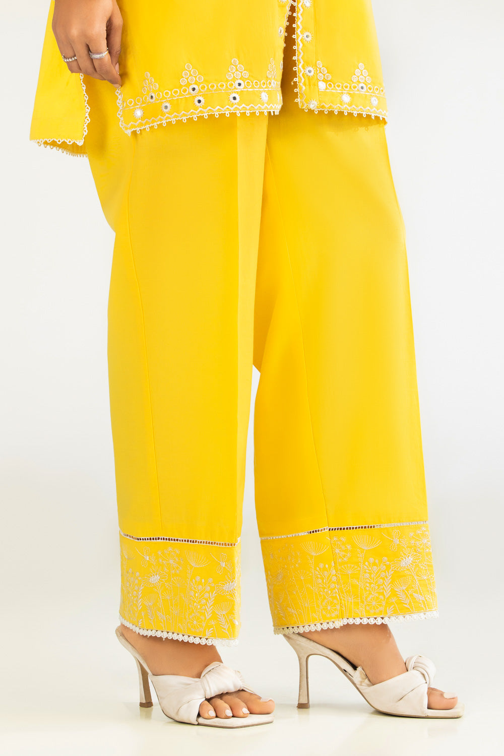 Cambric Embroidered Co-Ord Set