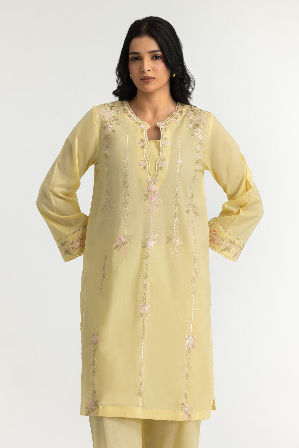 Cambric Embroidered Co-Ord Set