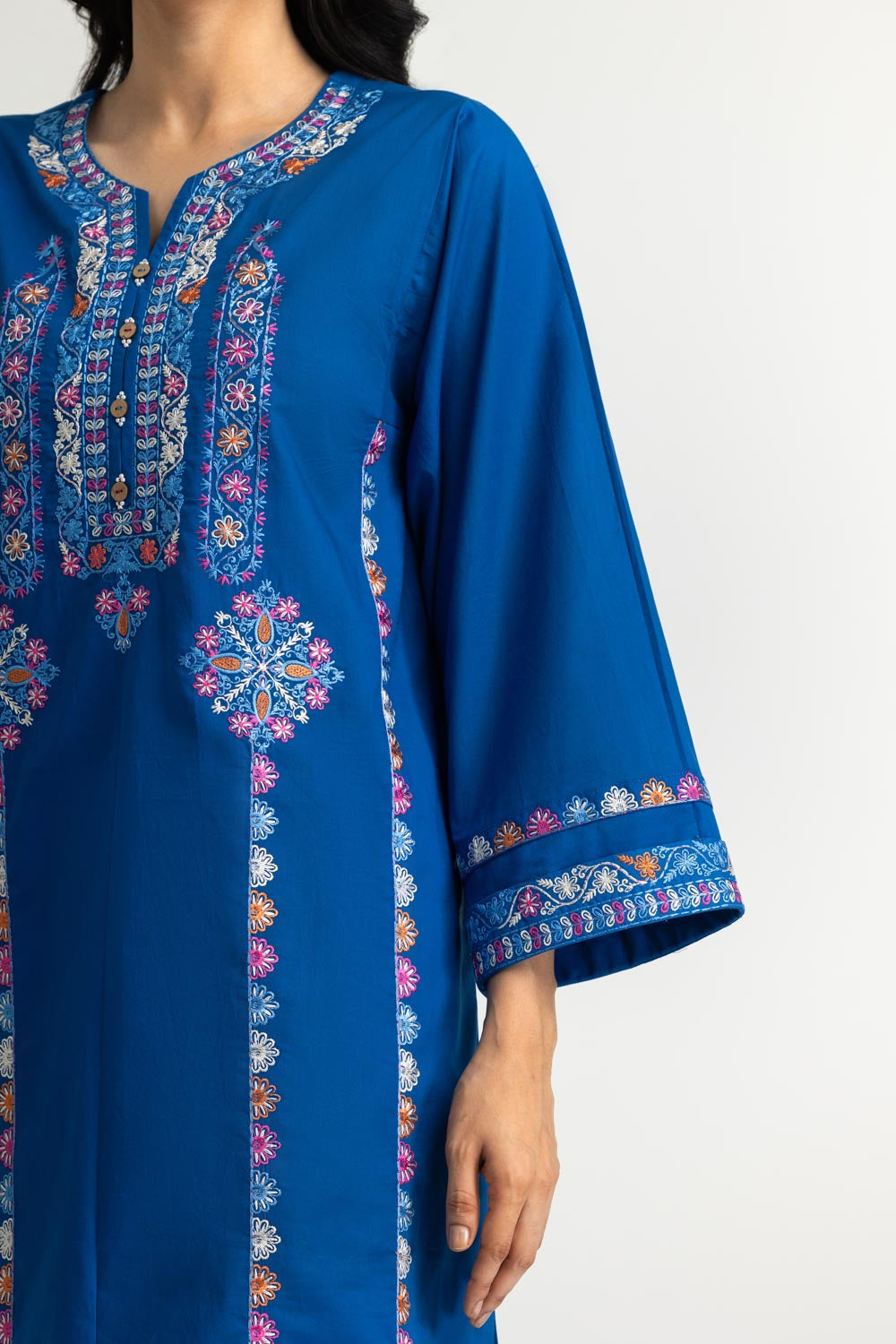 Cambric Embroidered Co-Ord Set