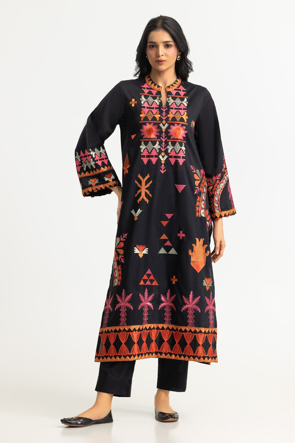 Cambric Embroidered Co-Ord Set