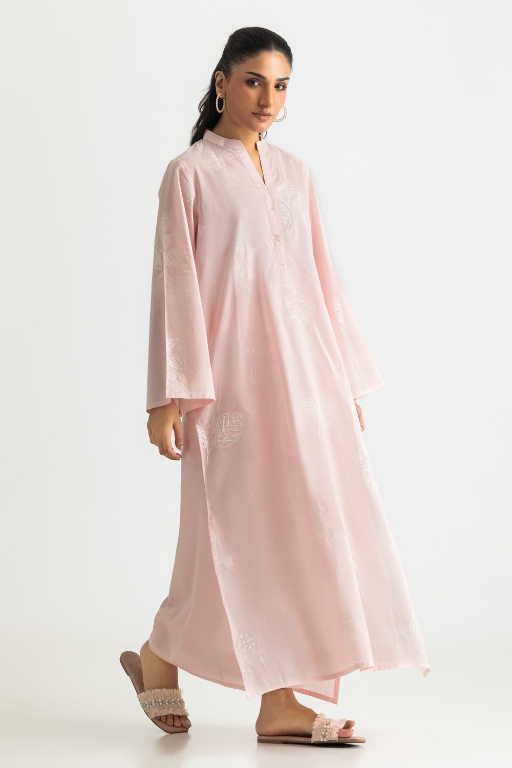 Cambric Embroidered Co-Ord Set