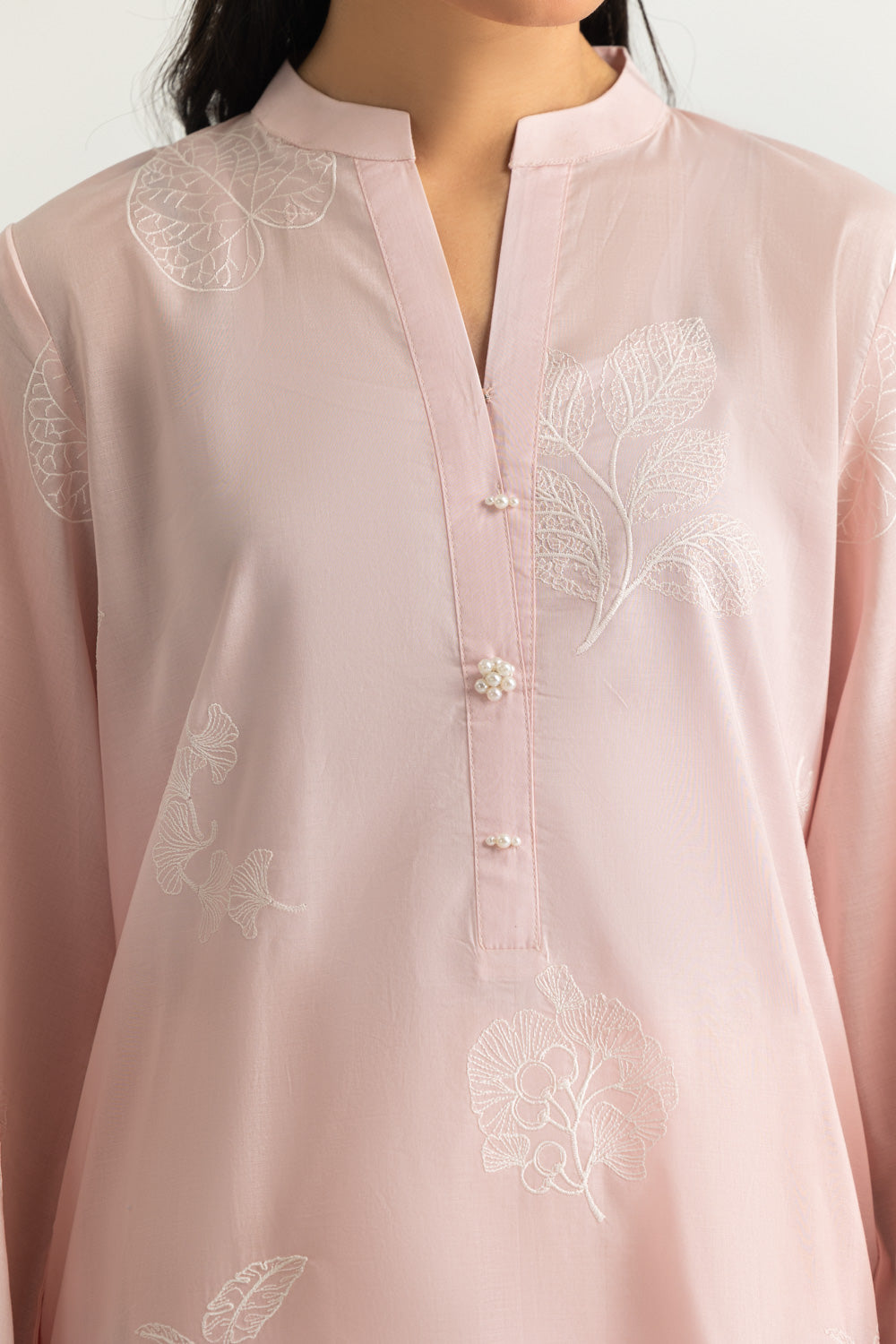 Cambric Embroidered Co-Ord Set