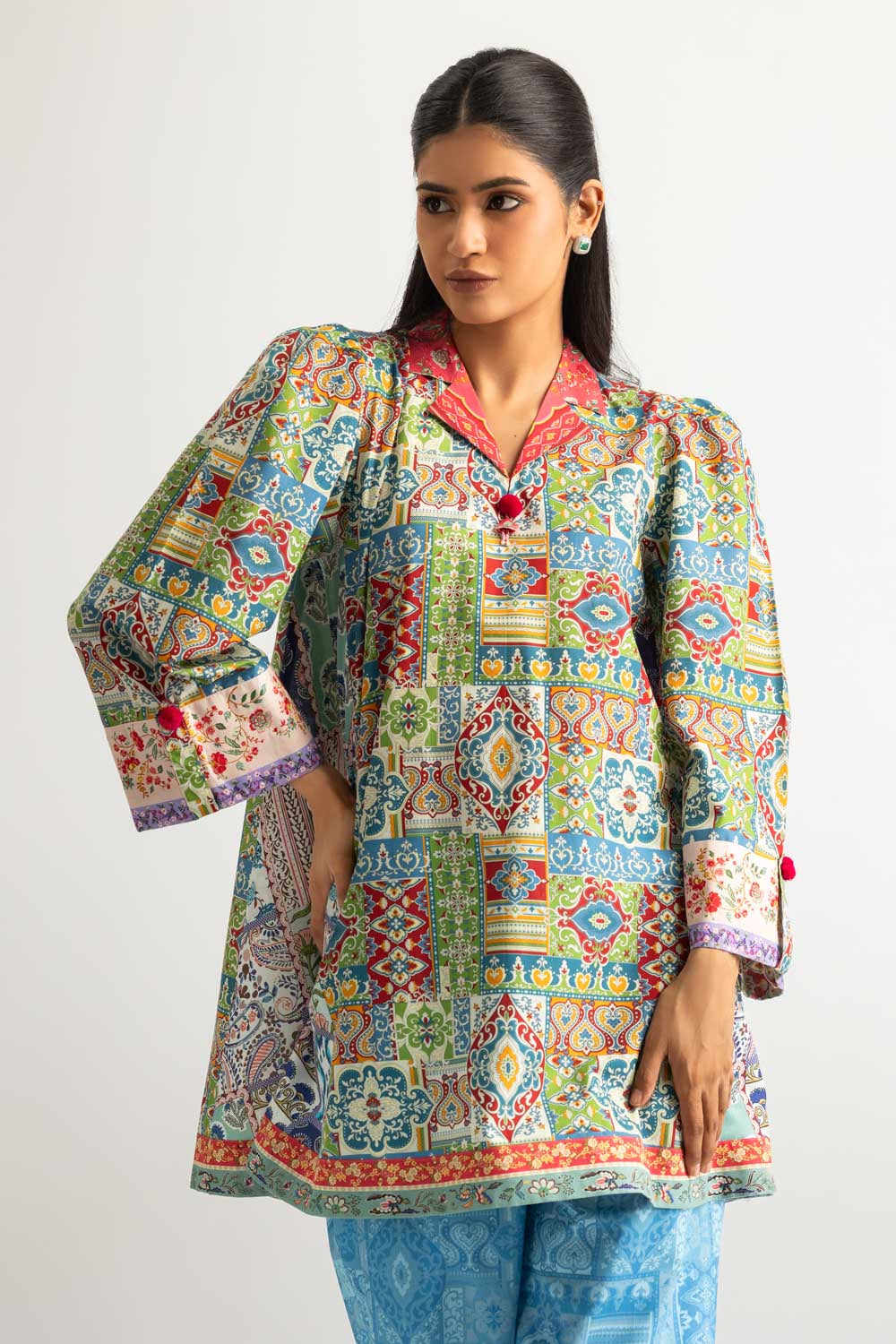 Cambric Printed Co-Ord Set - W-AP-26-477551