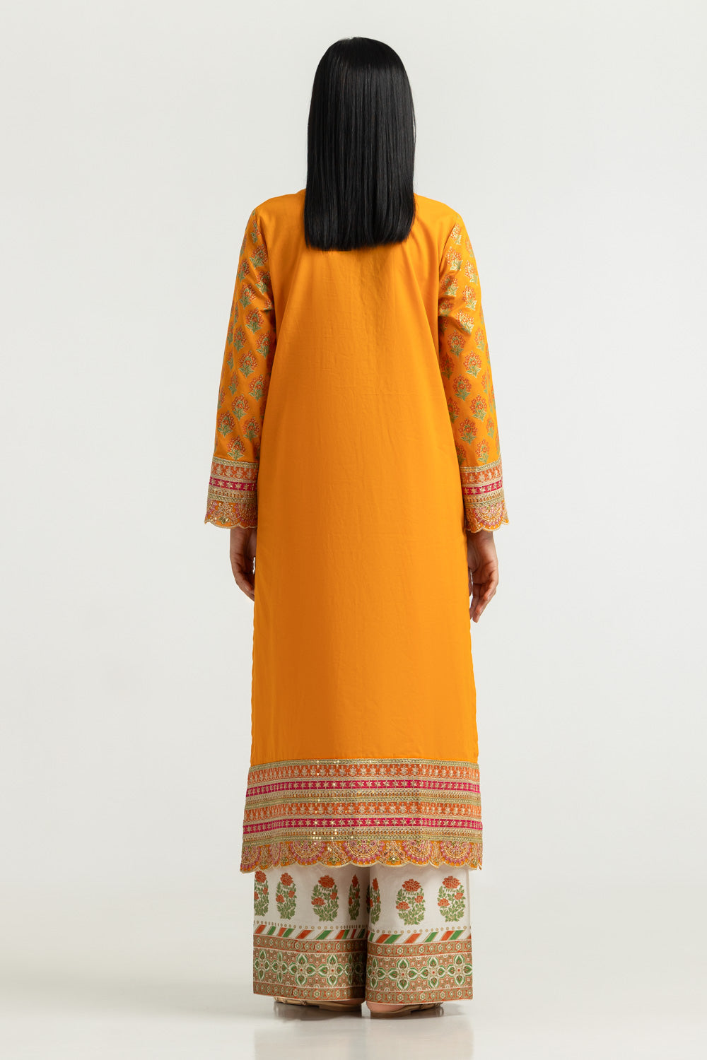 Cambric Printed Co-Ord Set With Embroidered