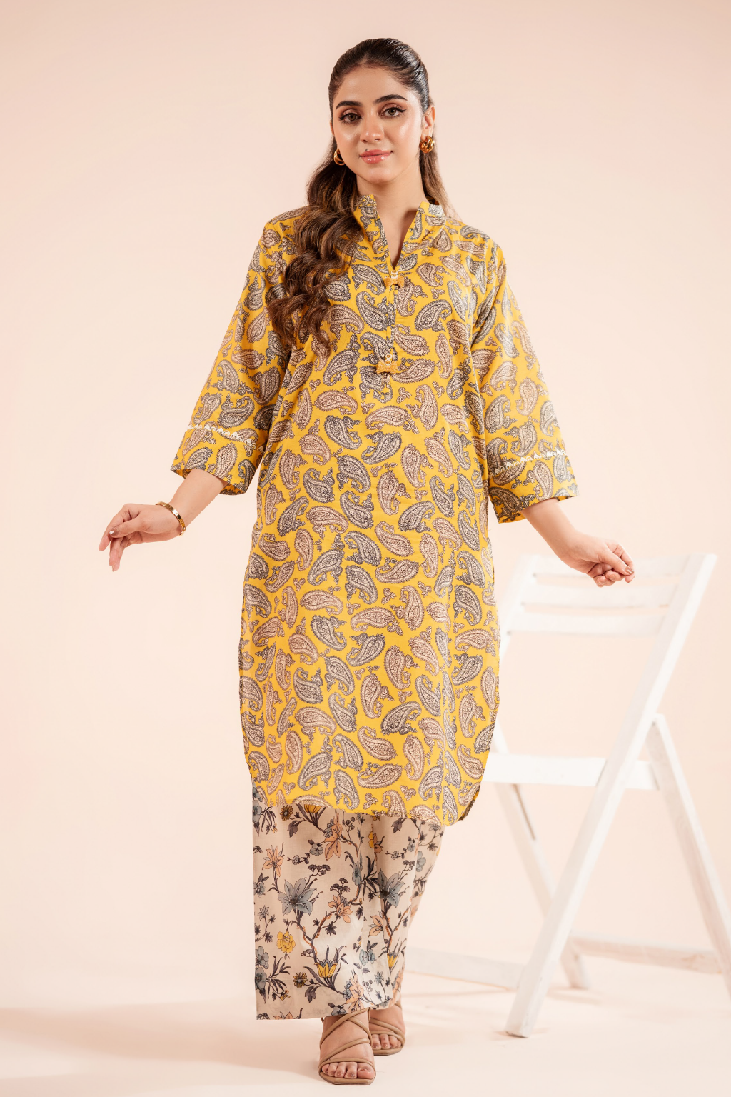 Golden Paisley Casual Co-ord Set