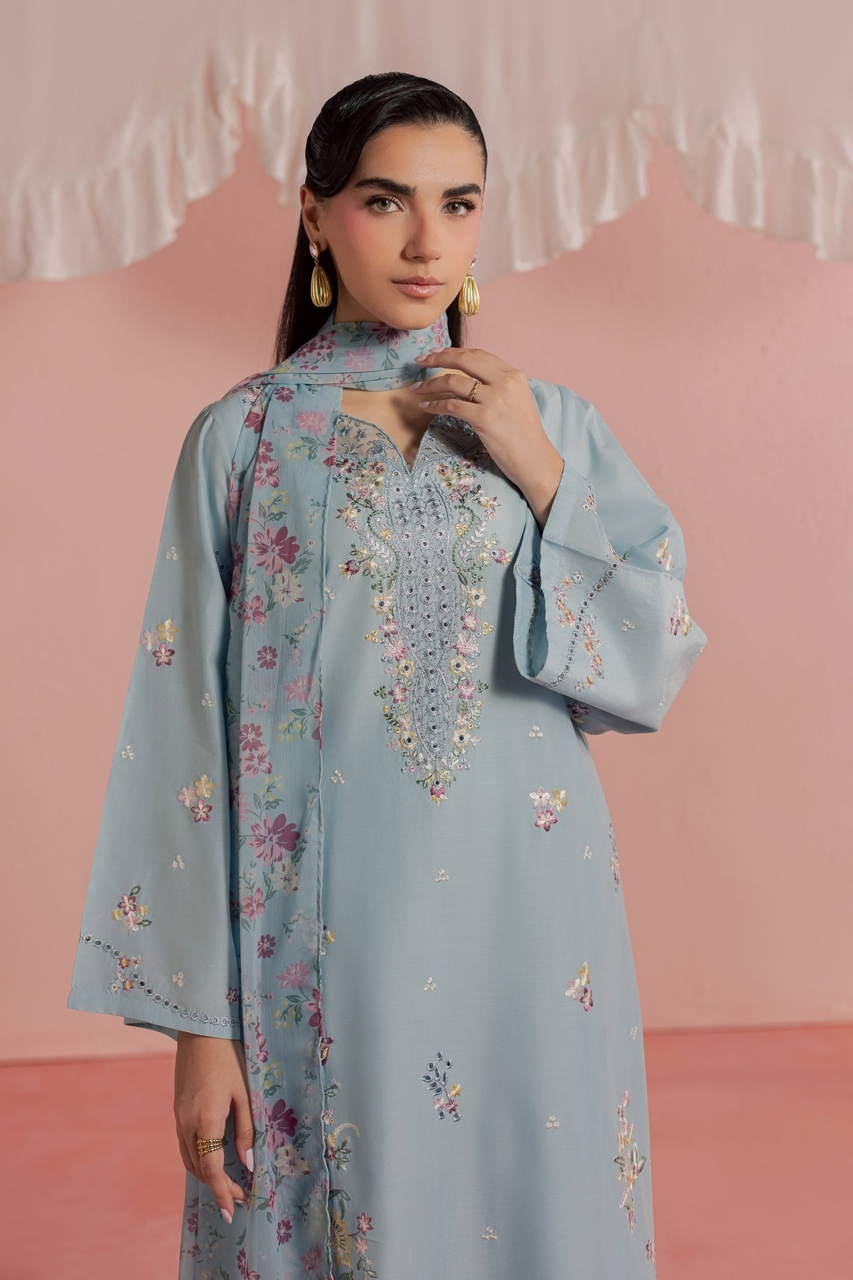 CloudPie 3Pc - Embroidered Lawn Dress