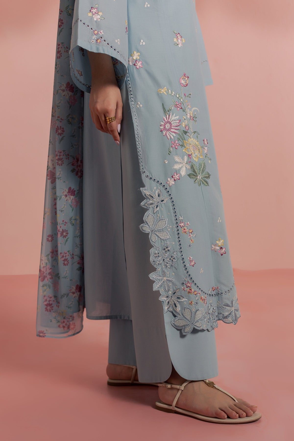 CloudPie 3Pc - Embroidered Lawn Dress