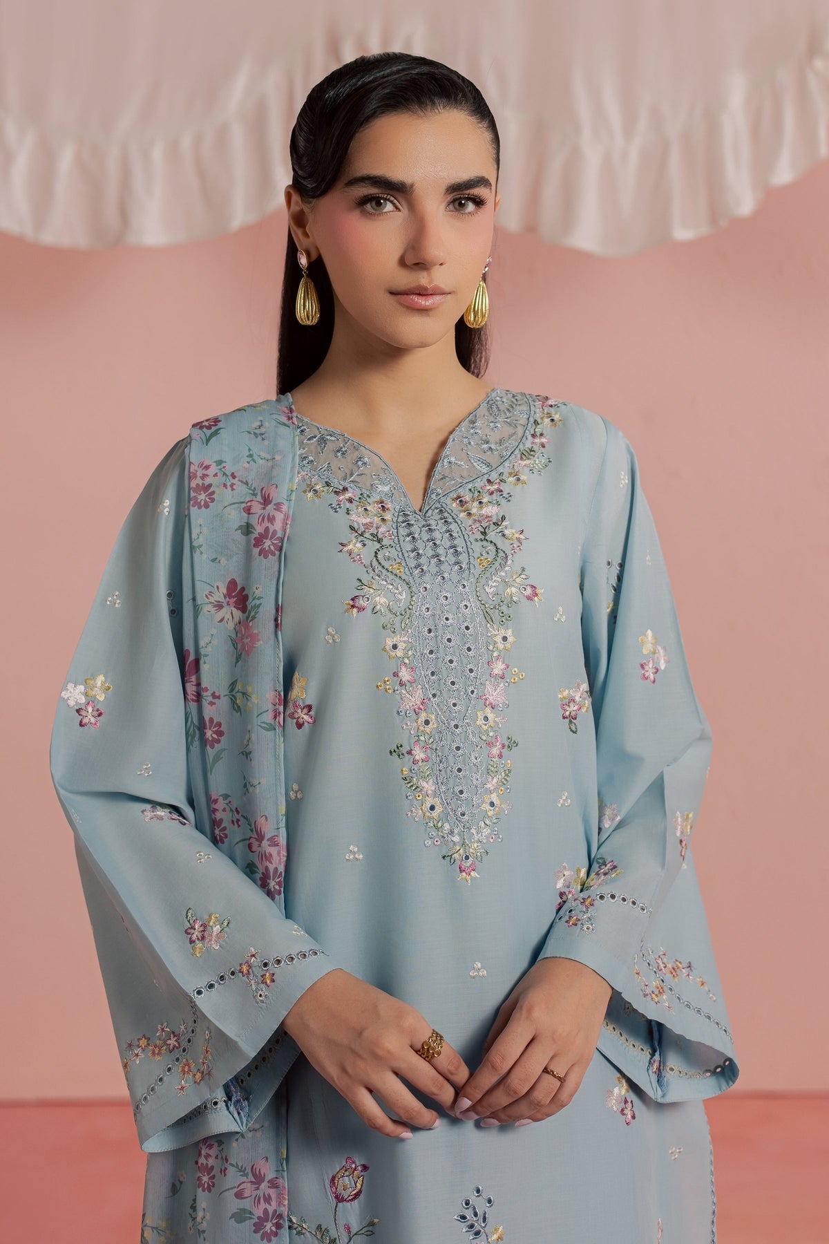 CloudPie 3Pc - Embroidered Lawn Dress