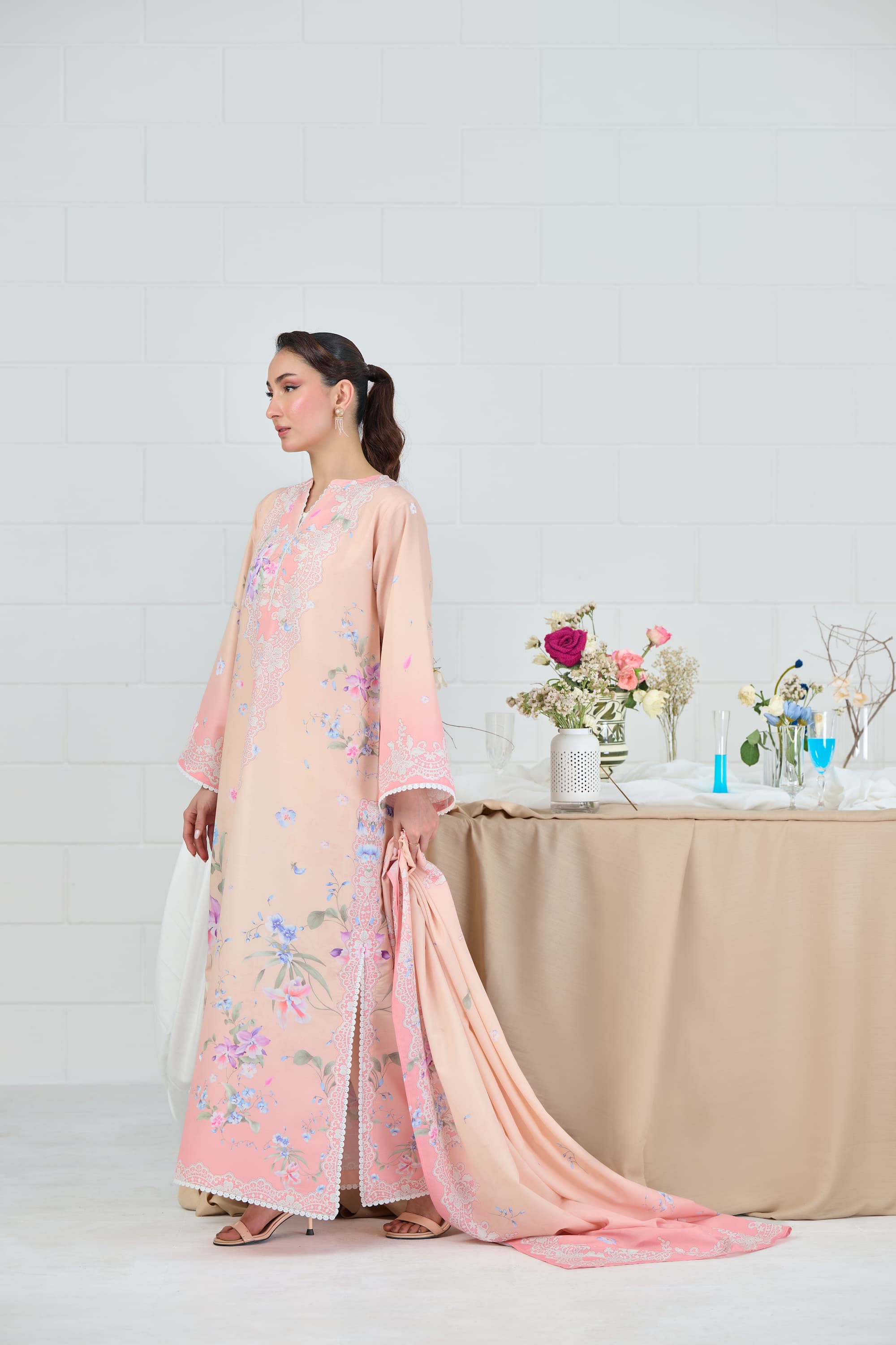 Blush Bloom Kaftaan 2-Piece