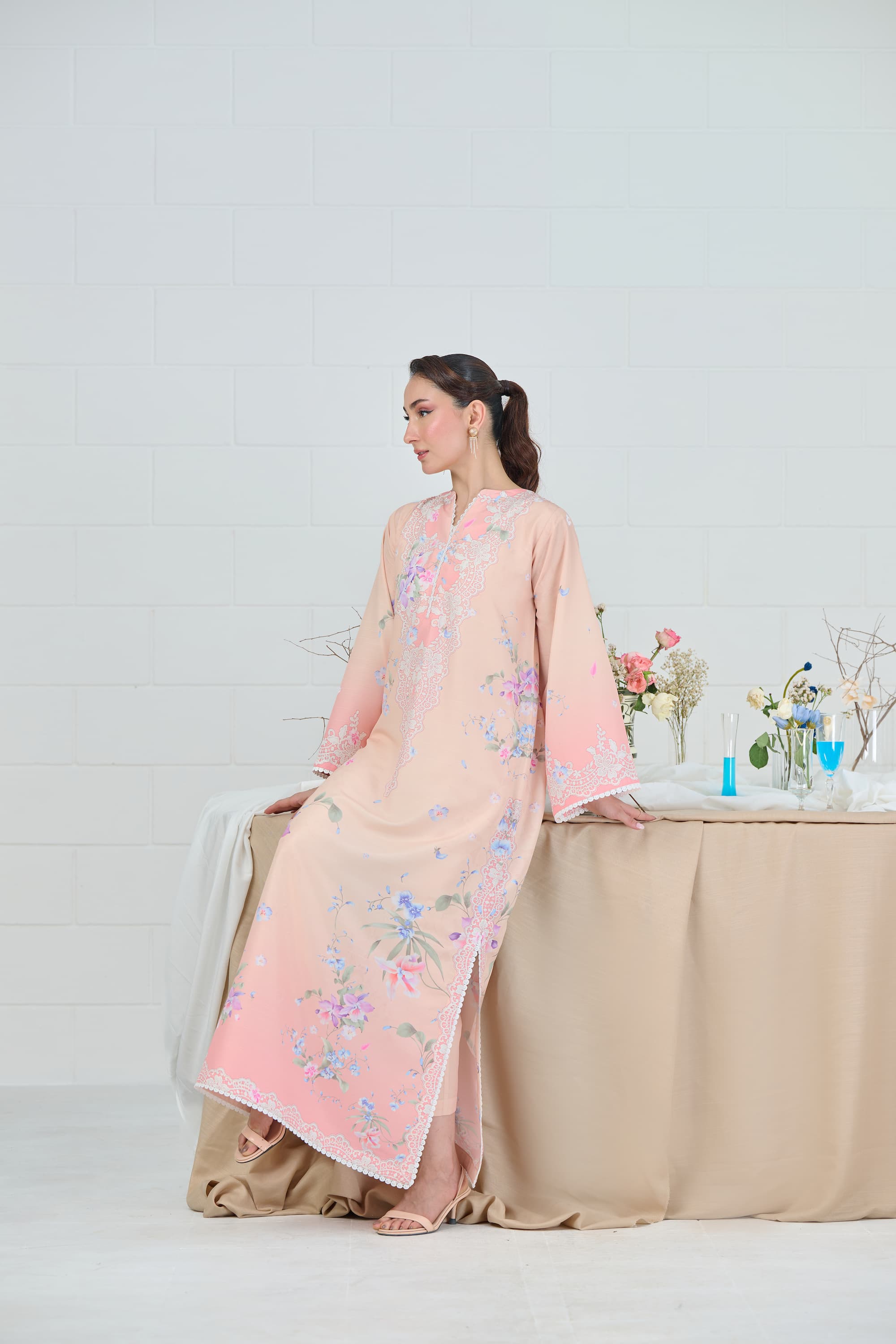 Blush Bloom Kaftaan 2-Piece