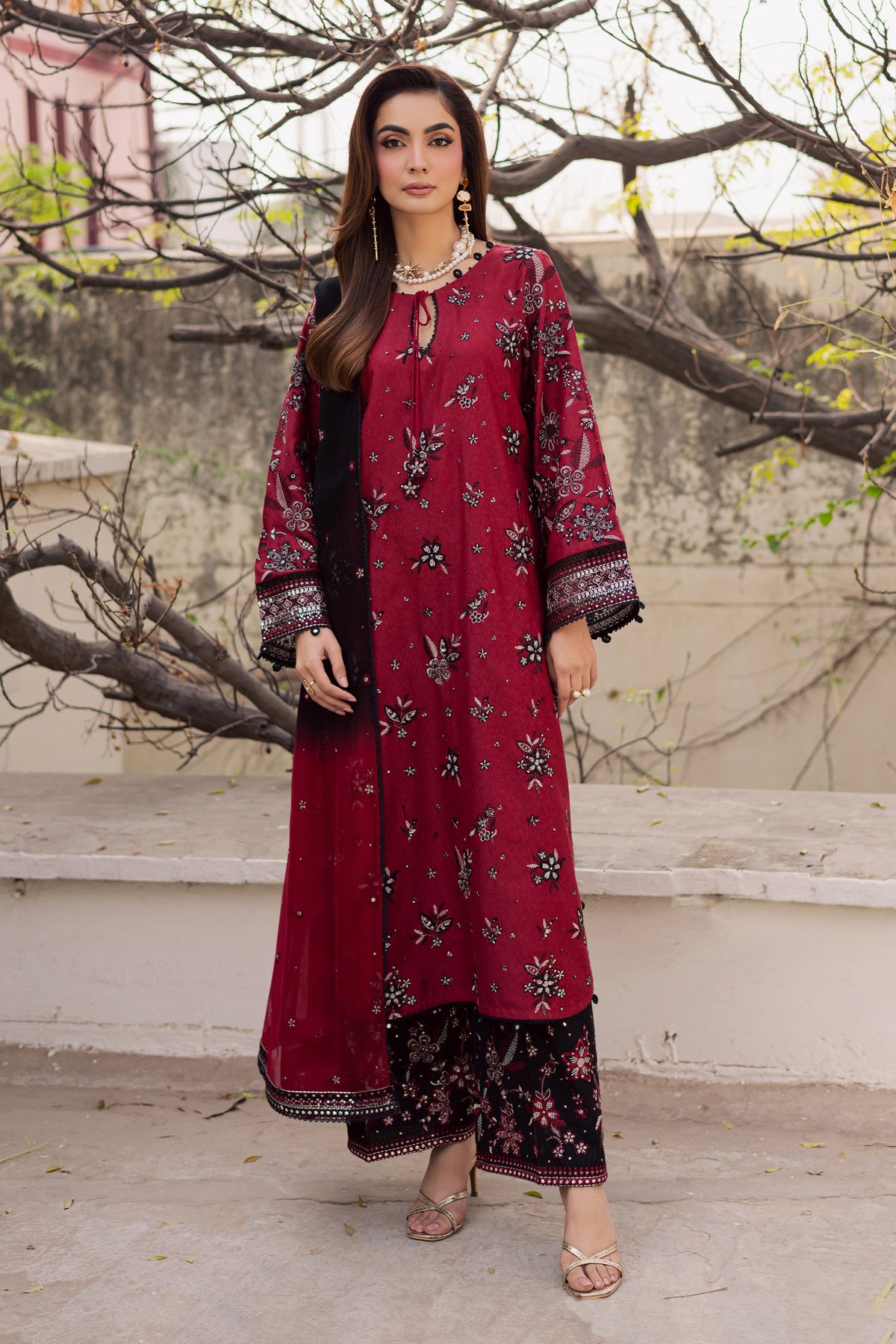 Cola 3Pc - Embroidered Festive Pret