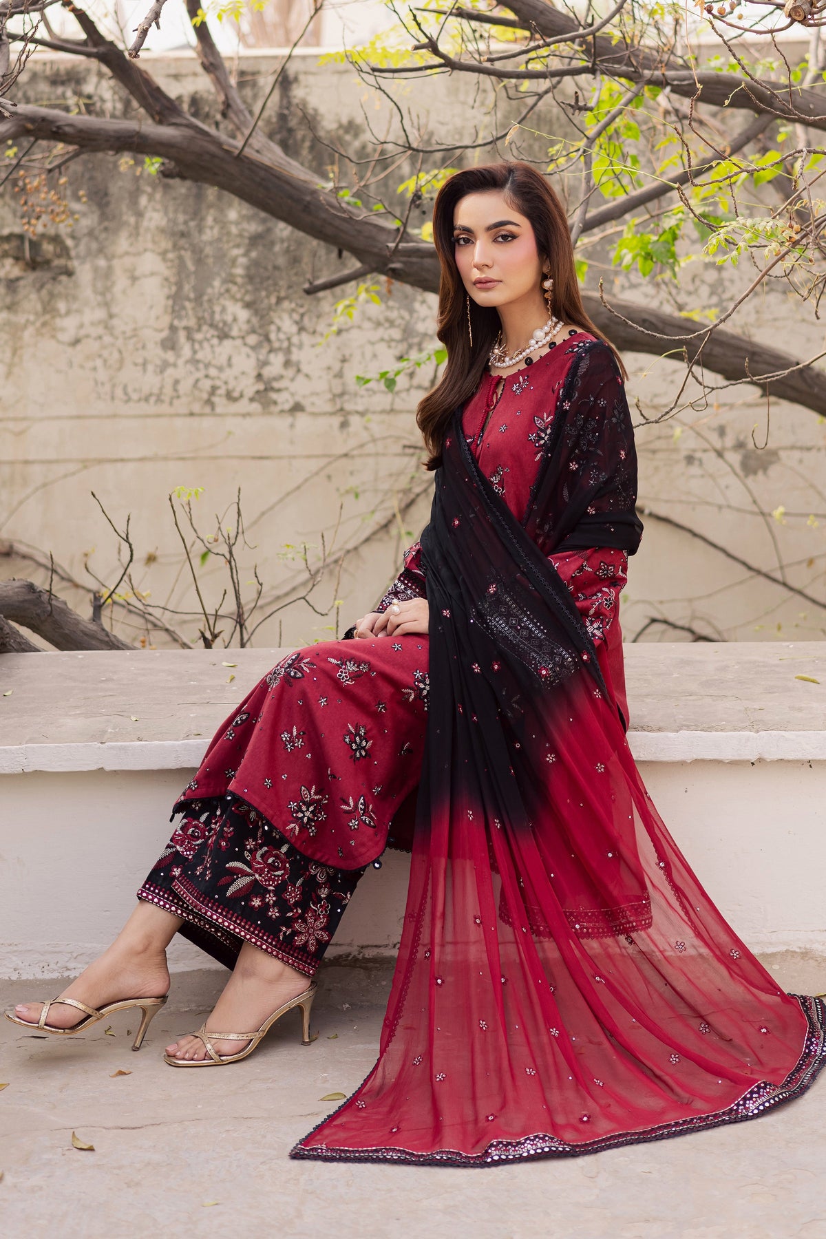 Cola 3Pc - Embroidered Festive Pret