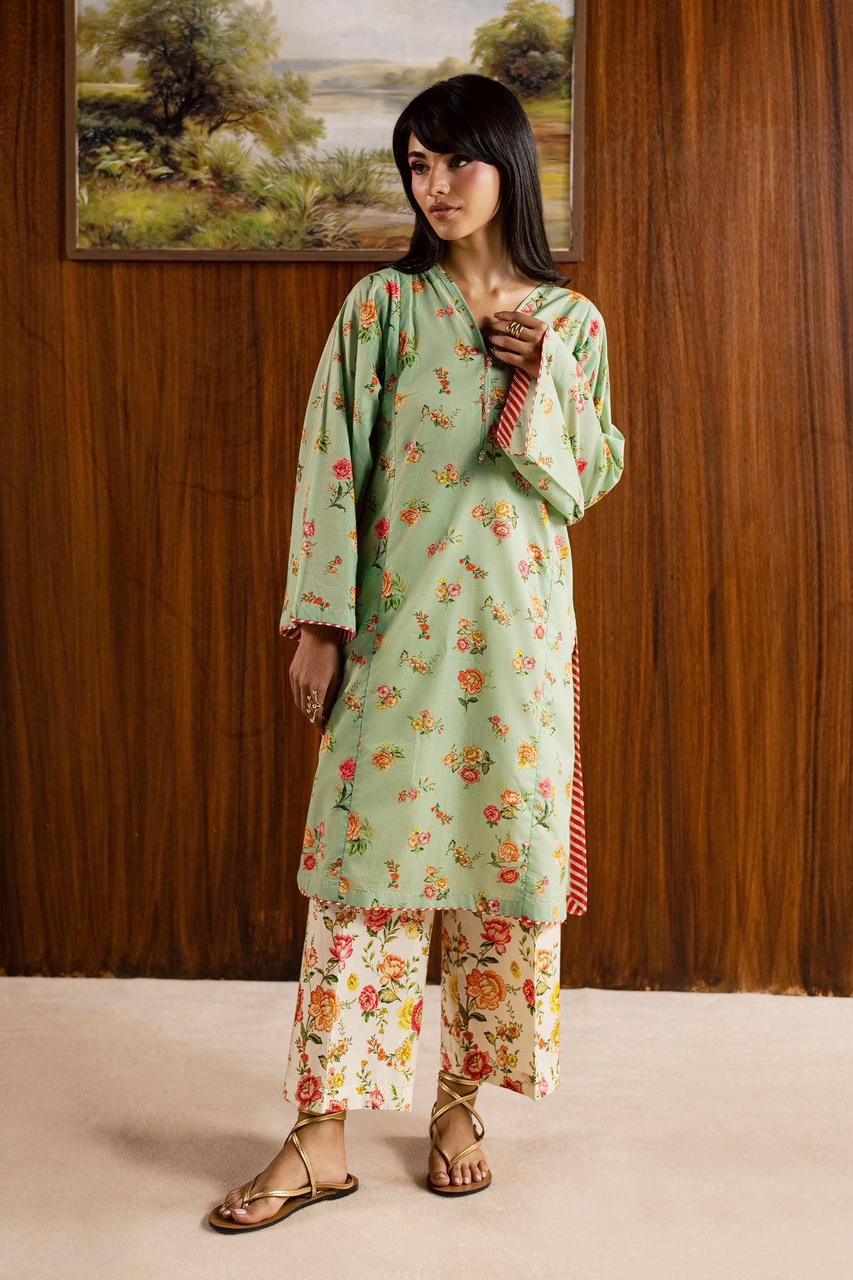 Corduroy 2Pc - Printed Lawn Dress