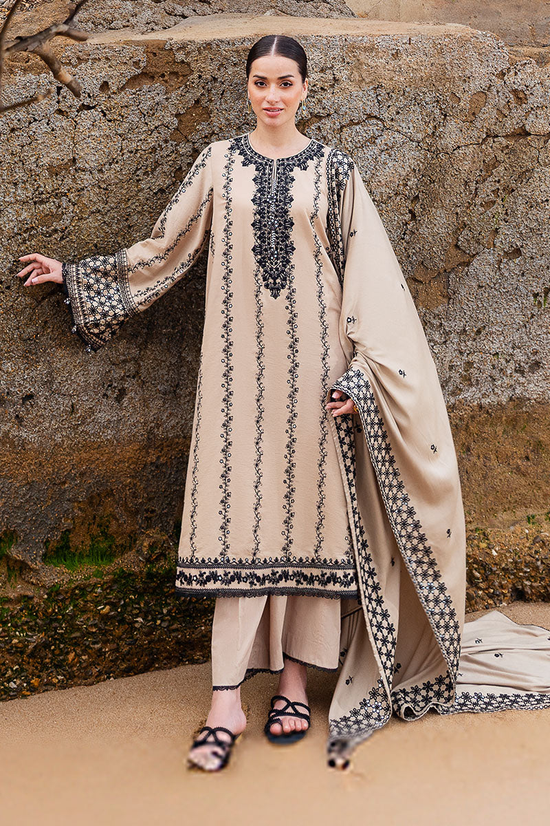 WOVEN GRACE-3PC SATIN EMBROIDERED SUIT