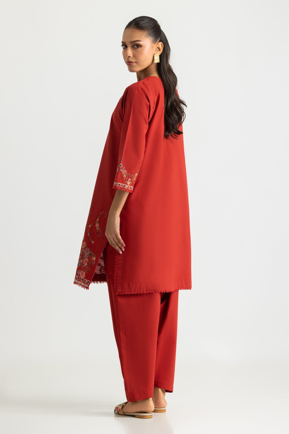 Cotton Bana Dora Embroidered Co-Ord Set