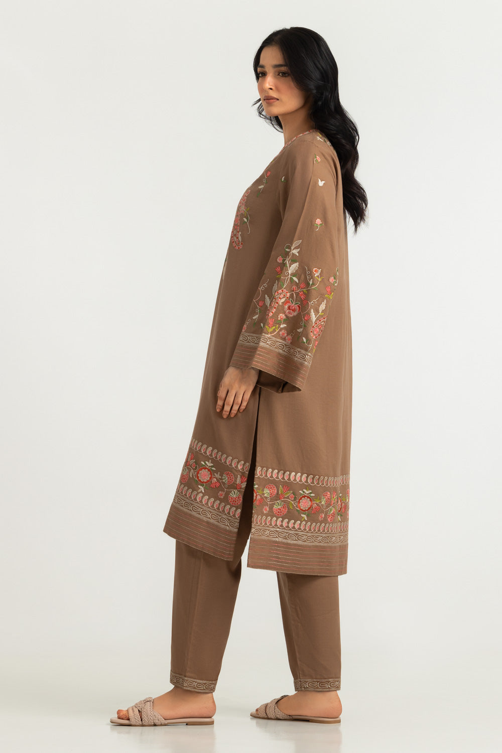 Cotton Dobby Embroidered Co-Ord Set