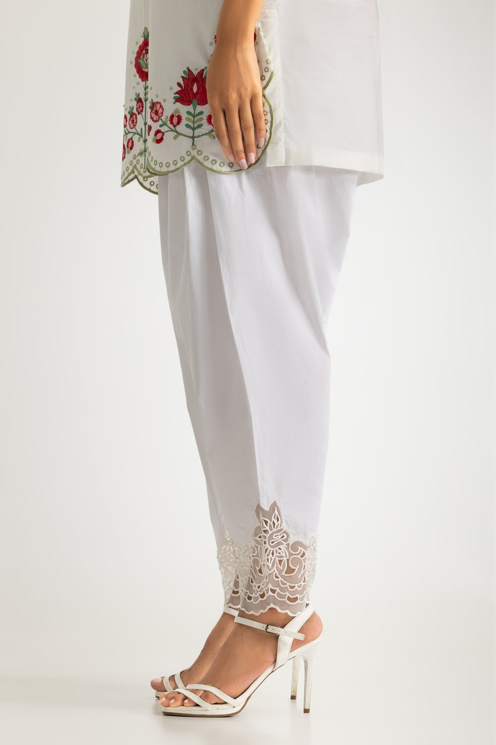 Cotton Embroidered Trouser