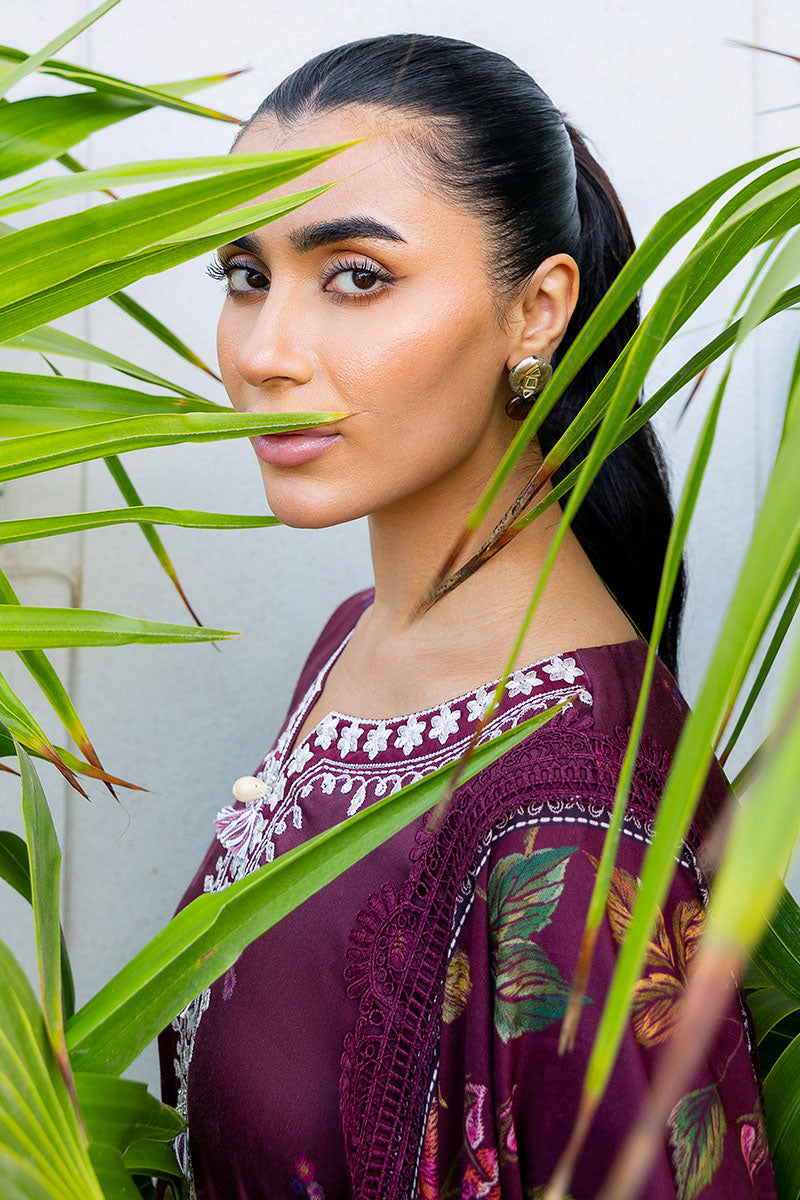 FLORAL MUSE-3PC SATIN PRINTED SUIT
