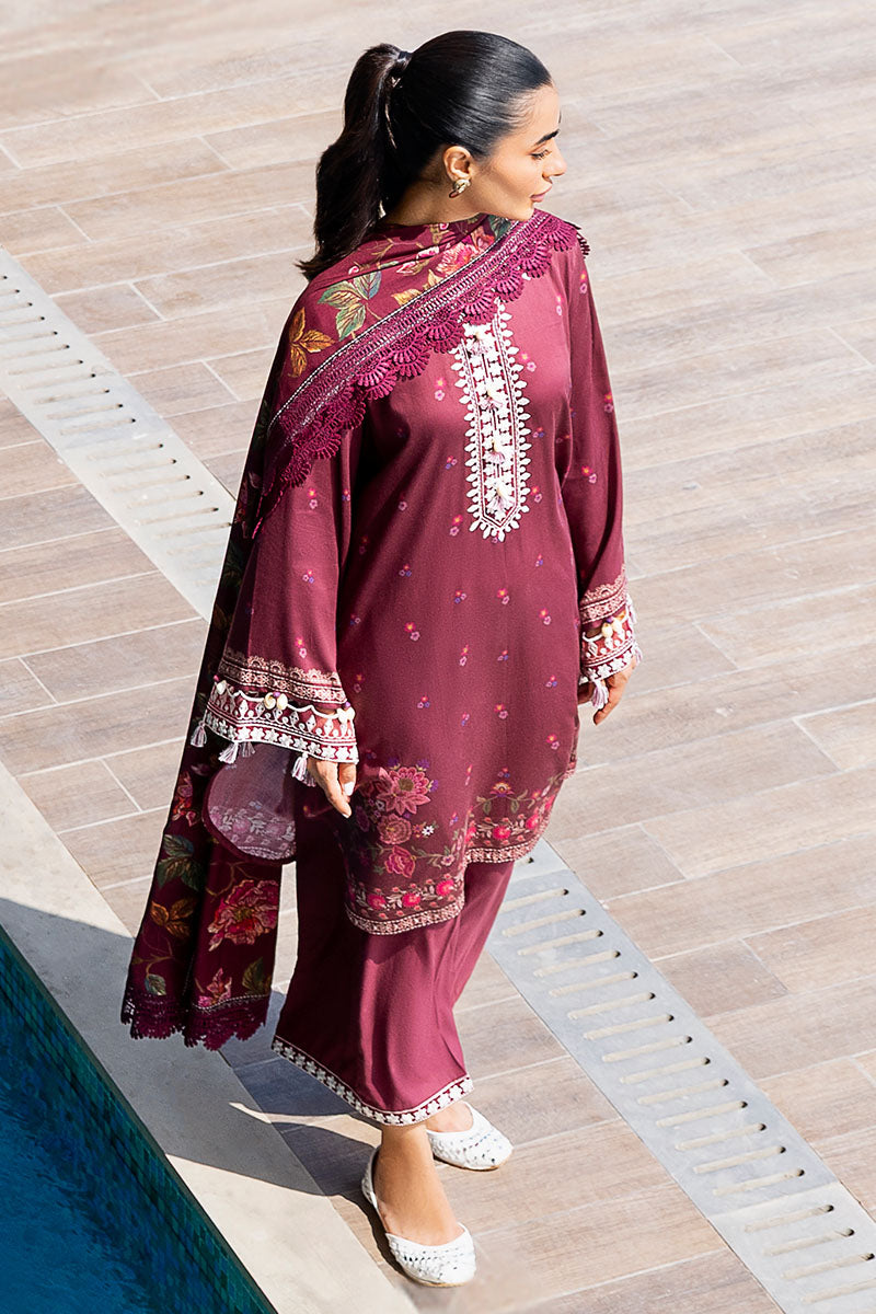 FLORAL MUSE-3PC SATIN PRINTED SUIT