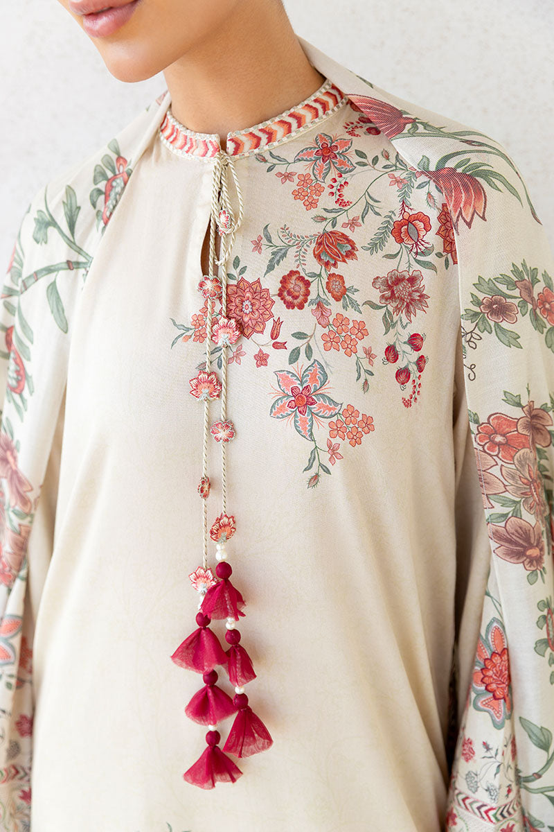 PETAL SAND-3PC SATIN PRINTED SUIT