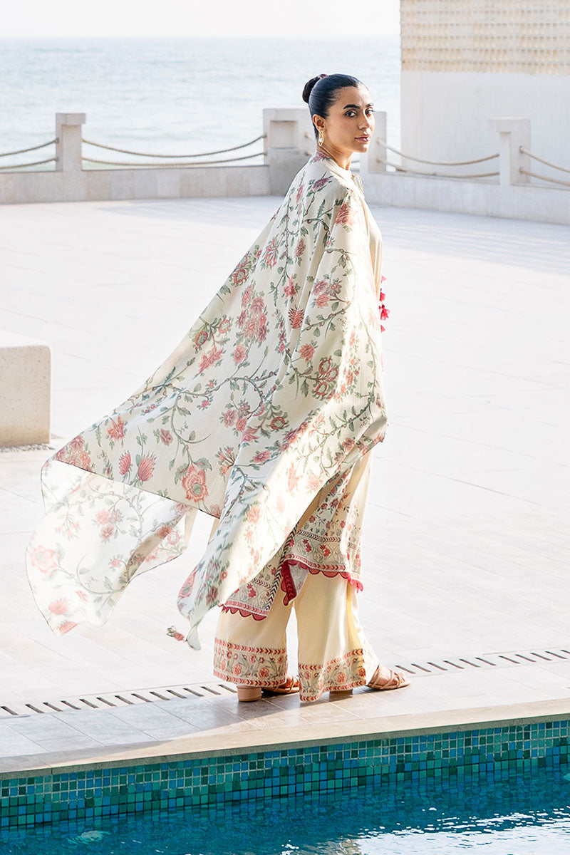 PETAL SAND-3PC SATIN PRINTED SUIT