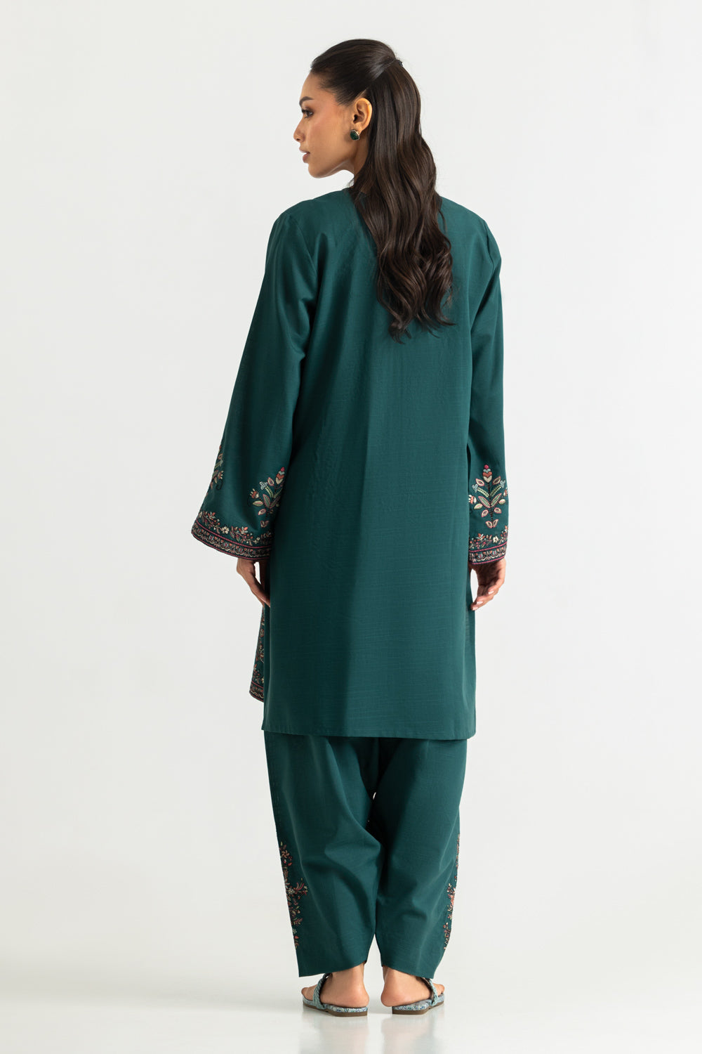 Cotton Viscose Embroidered Co-Ord Set