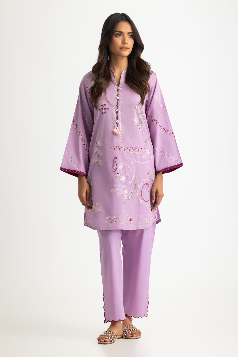 Gul Ahmed - Cotton Viscose Slub Embroidered Co-Ord Set