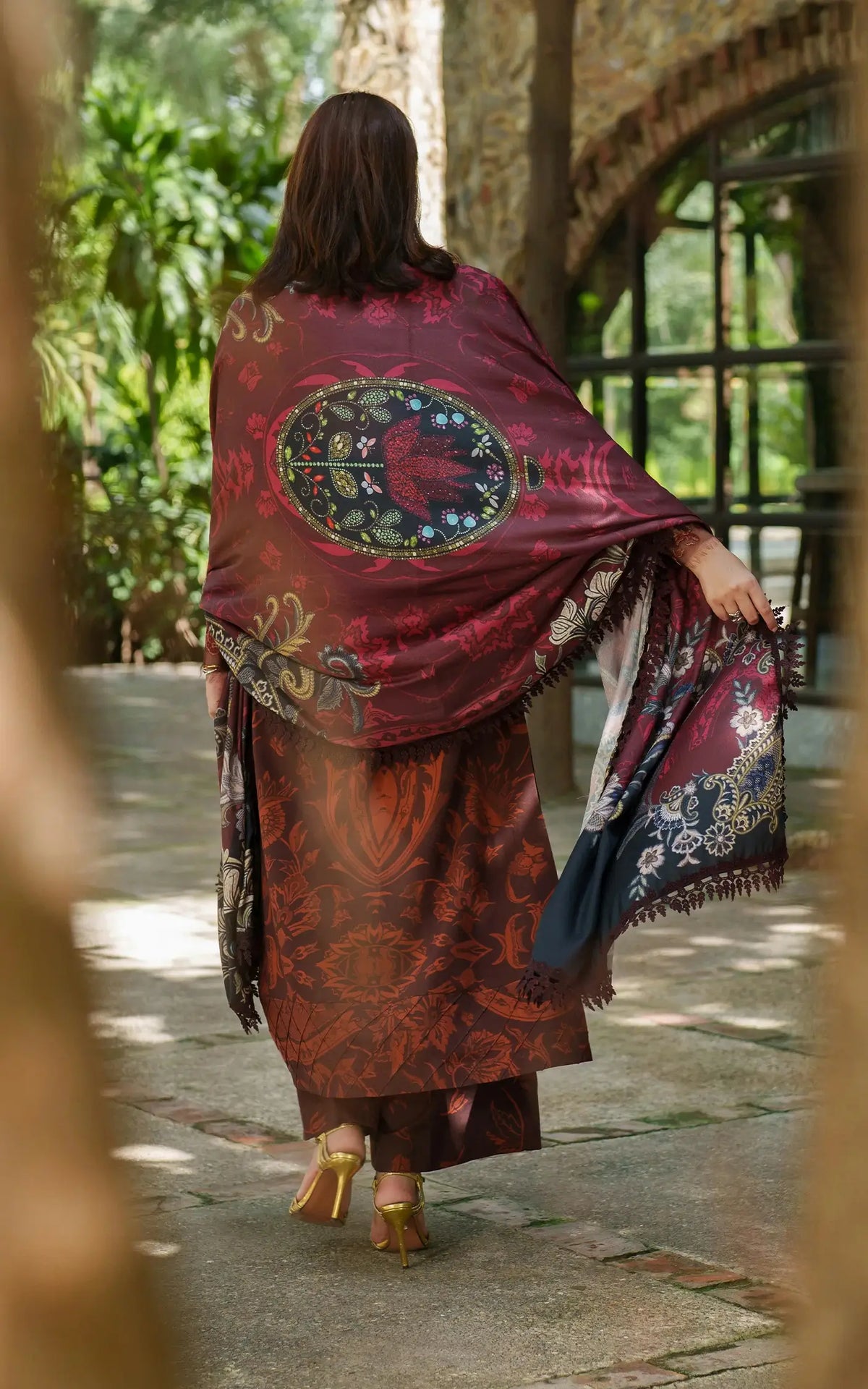 Crimson Chill-MWL25-09 | 3pcs Embroidered Unstitched Winter
