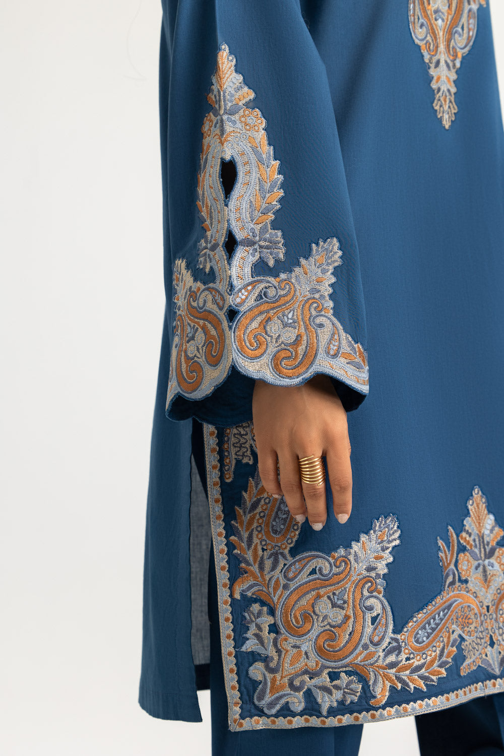 Cross Hatch Embroidered Shirt And Trouser
