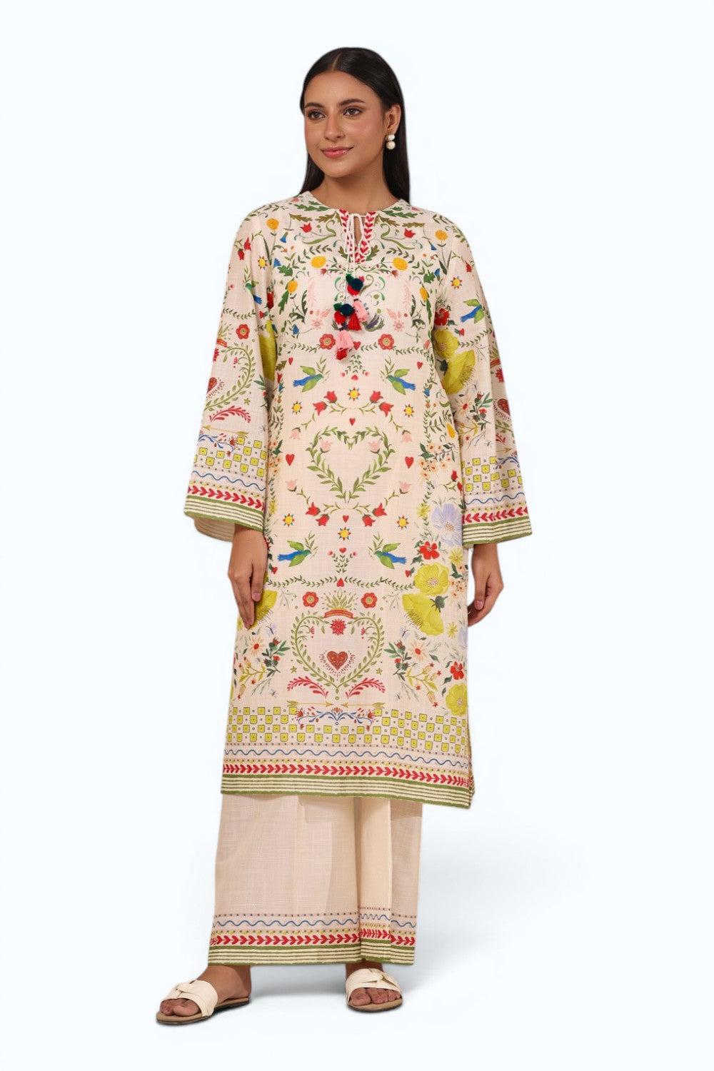 Cross Hatch Printed Co-Ord Set - W-AP-26-468521