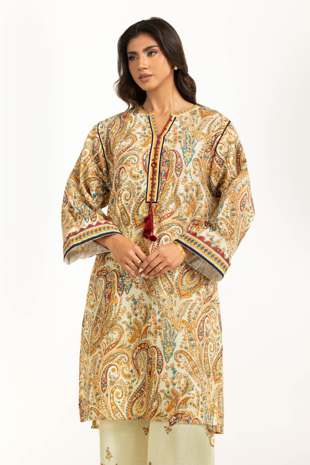 Cross Slub Printed Co-Ord Set