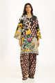 Cross Slub Printed Co-Ord Set