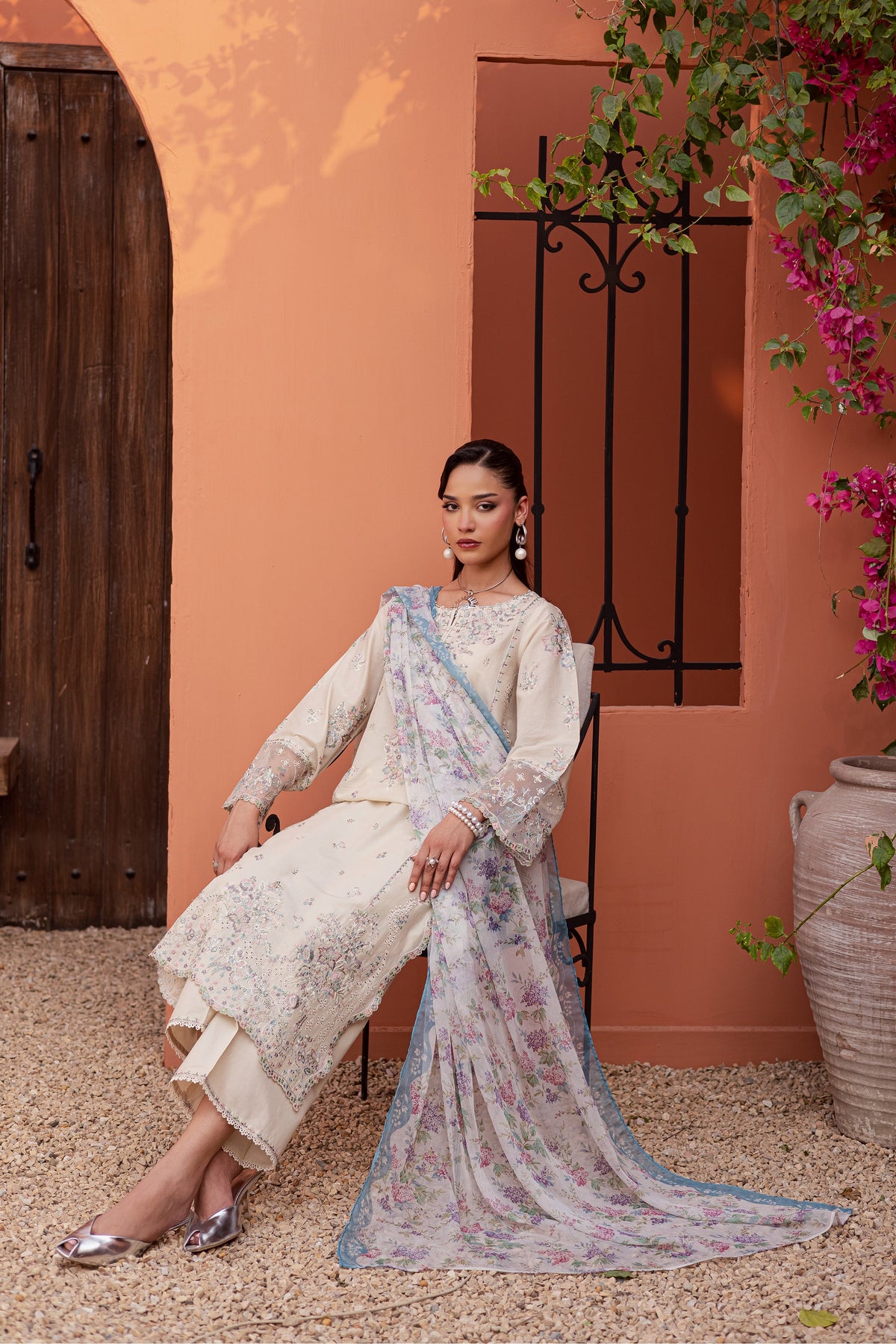 Cyntia 3Pc - Festive Embroidered Lawn