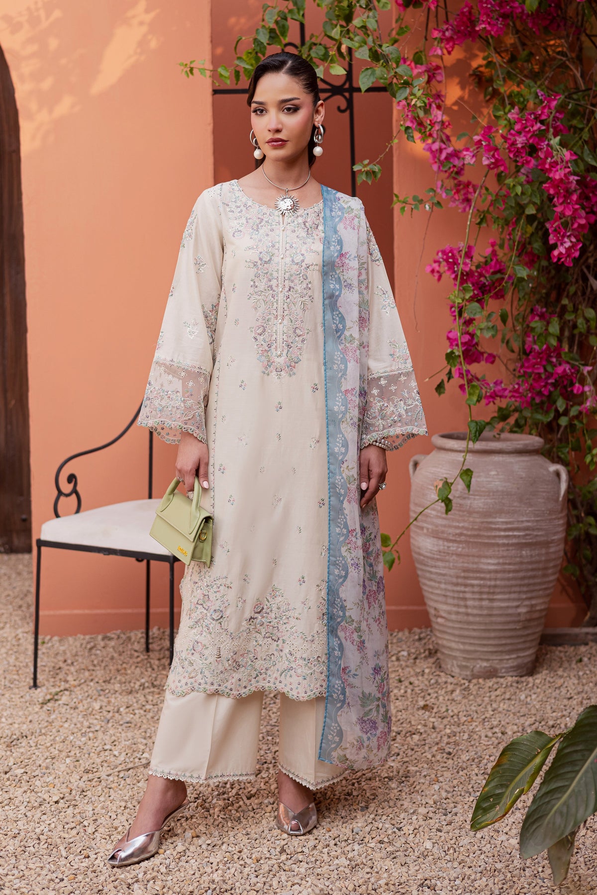 Cyntia 3Pc - Festive Embroidered Lawn