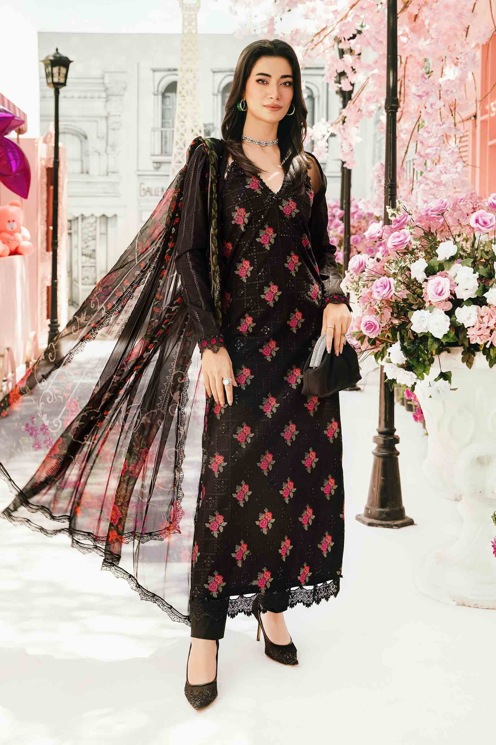 3 Piece Unstitched Embroidered Lawn Suit | MPT-2601-B