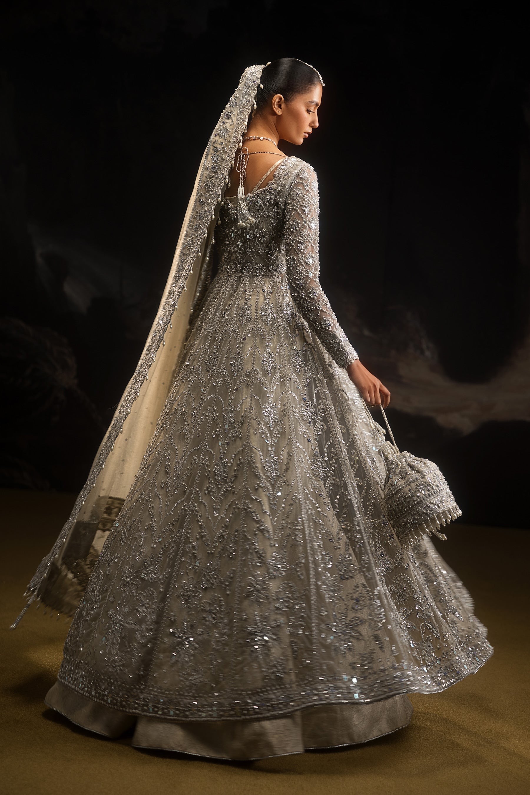 Diamond Pearl Bridal Set (D-04)