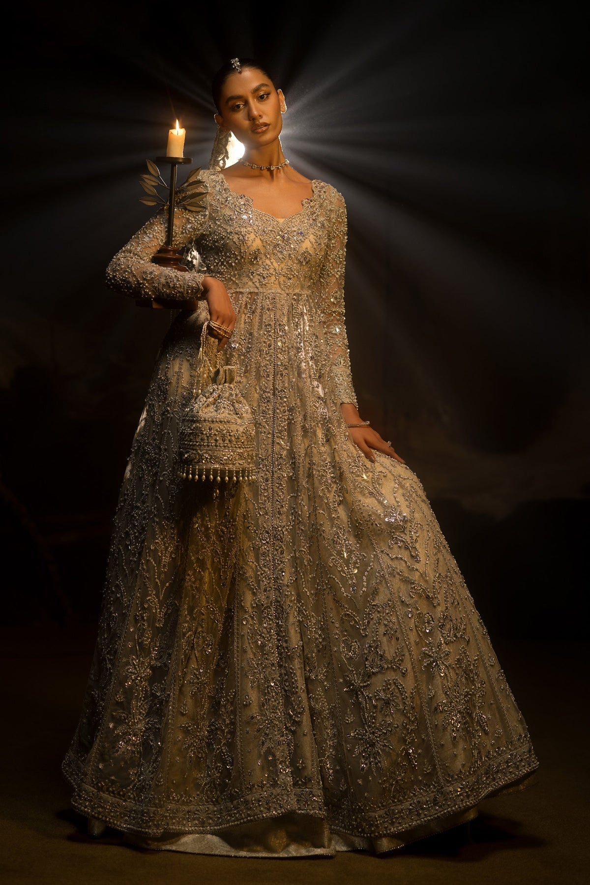 Diamond Pearl Bridal Set (D-04)