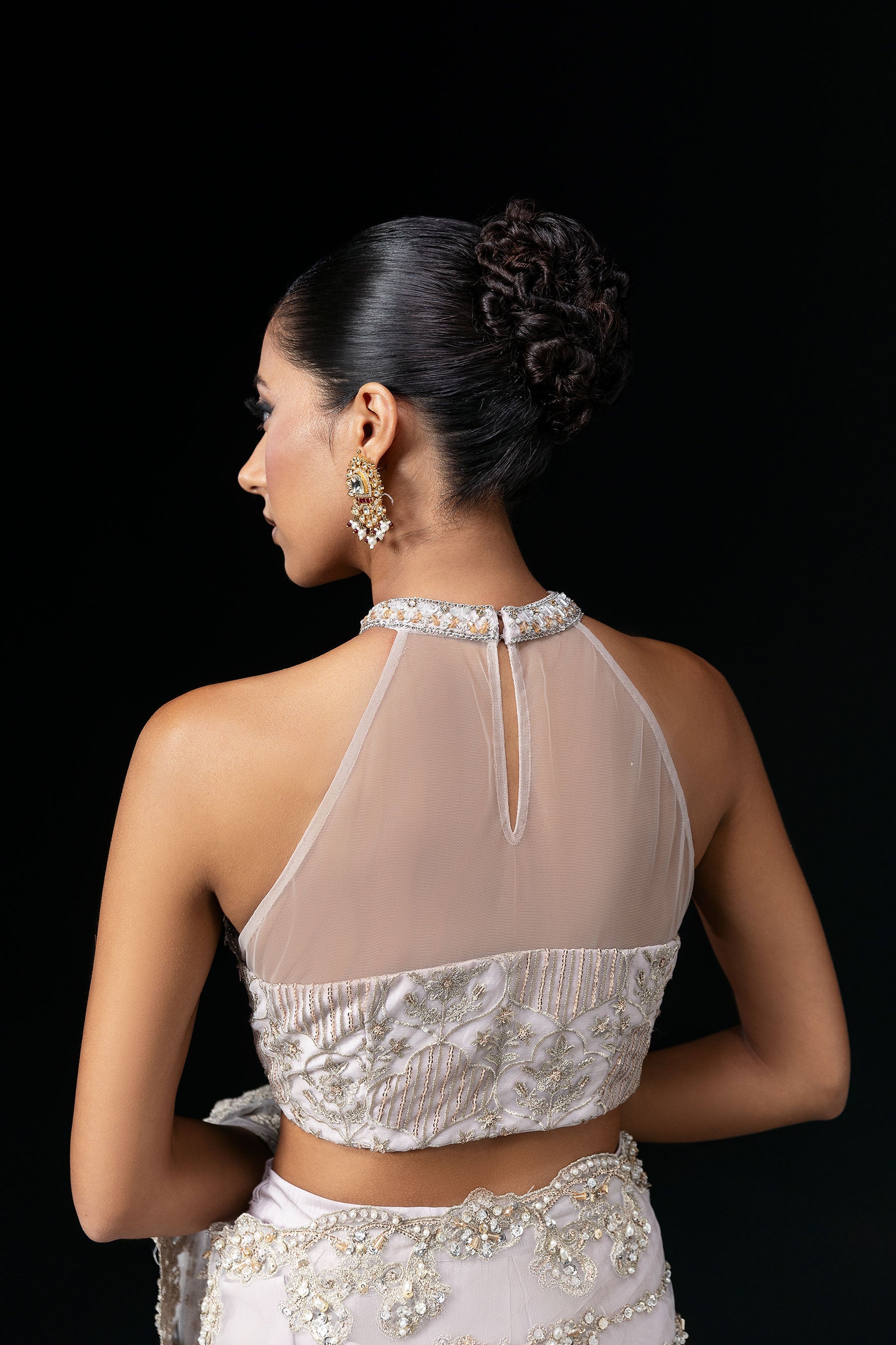 Lilac Allure Saree Set (D-07)