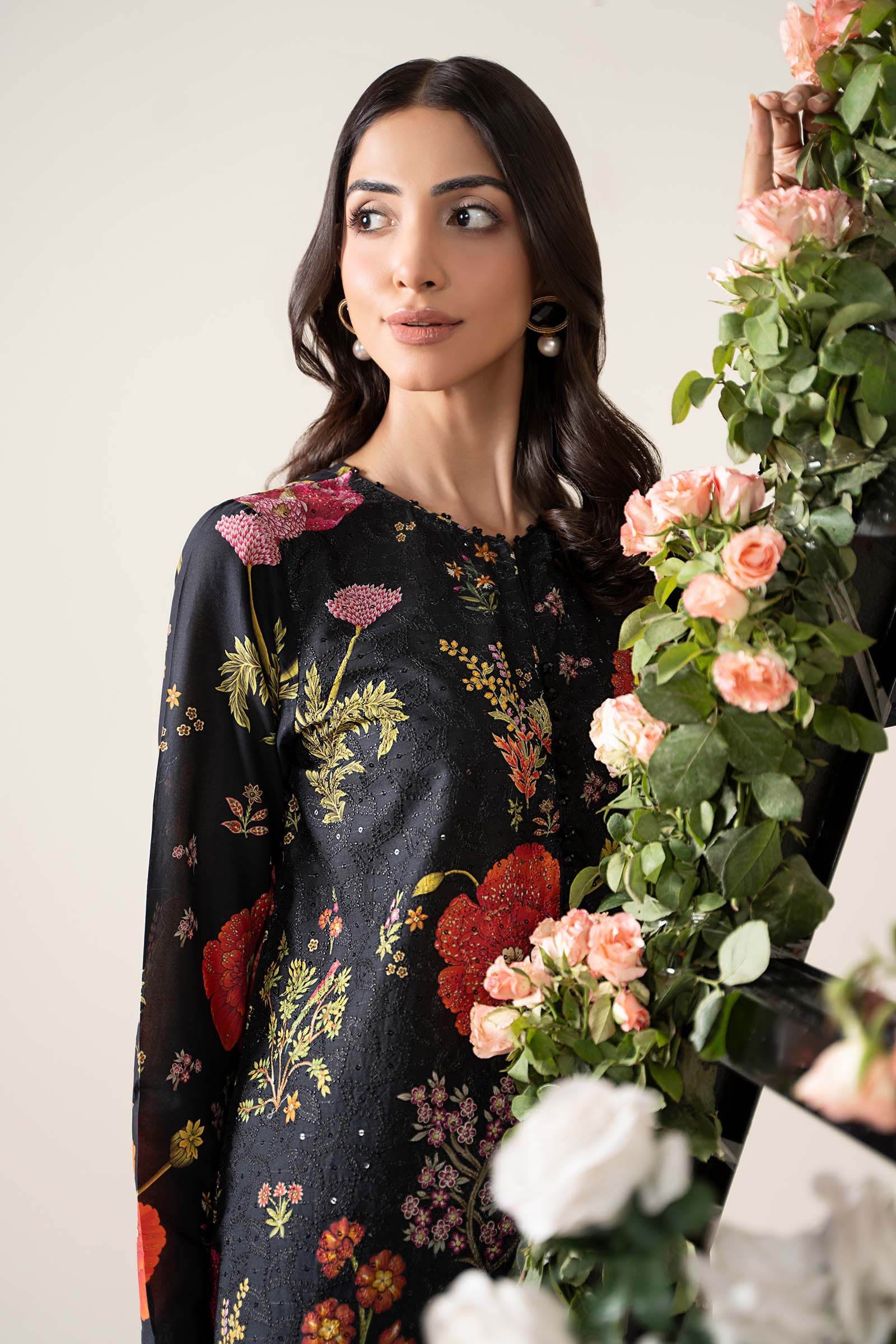 3 Piece Unstitched Embroidered Lawn Suit | MPT-2607-B