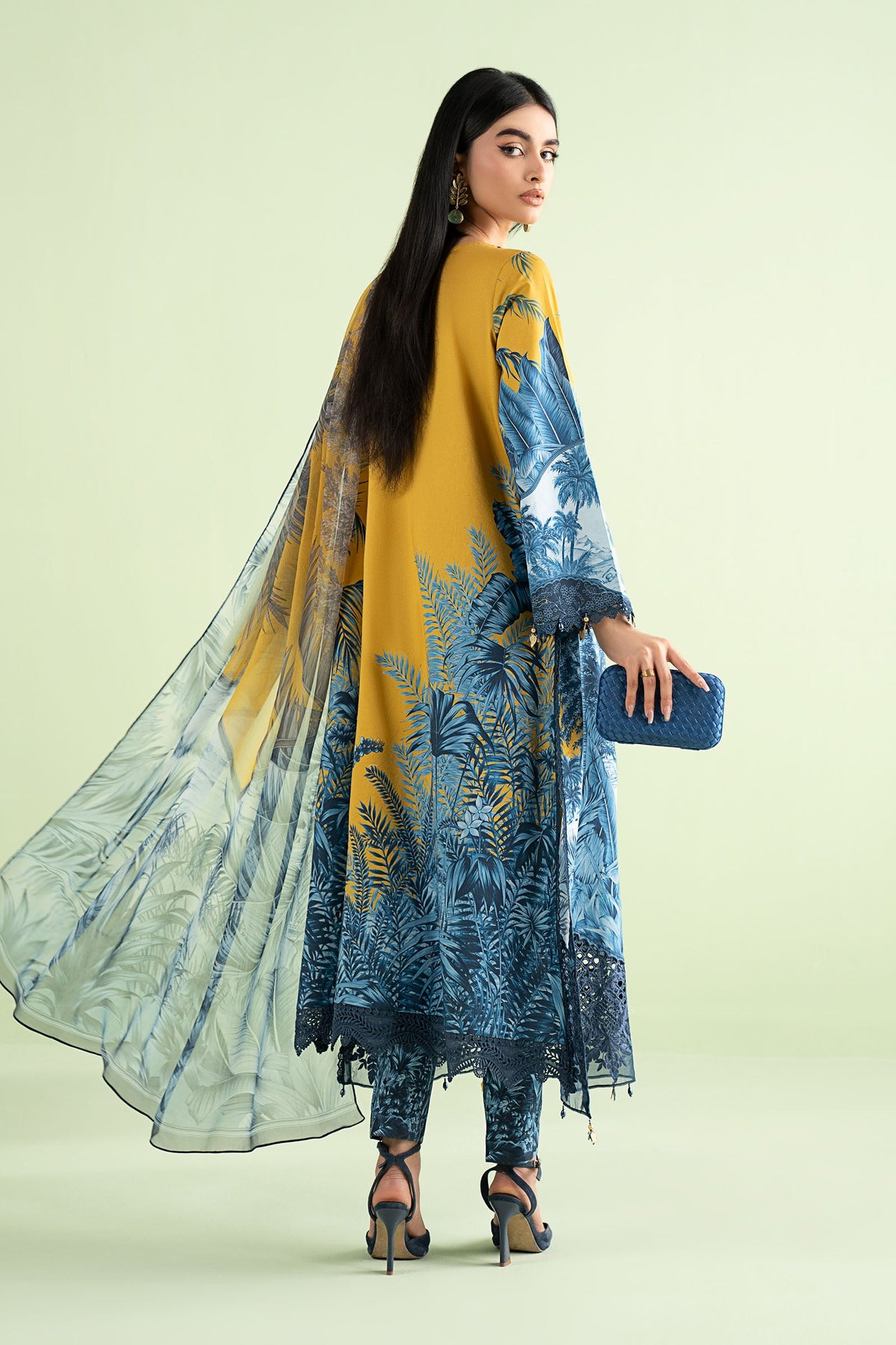 3 Piece Embroidered Lawn Suit - MS2911A-SML-00A