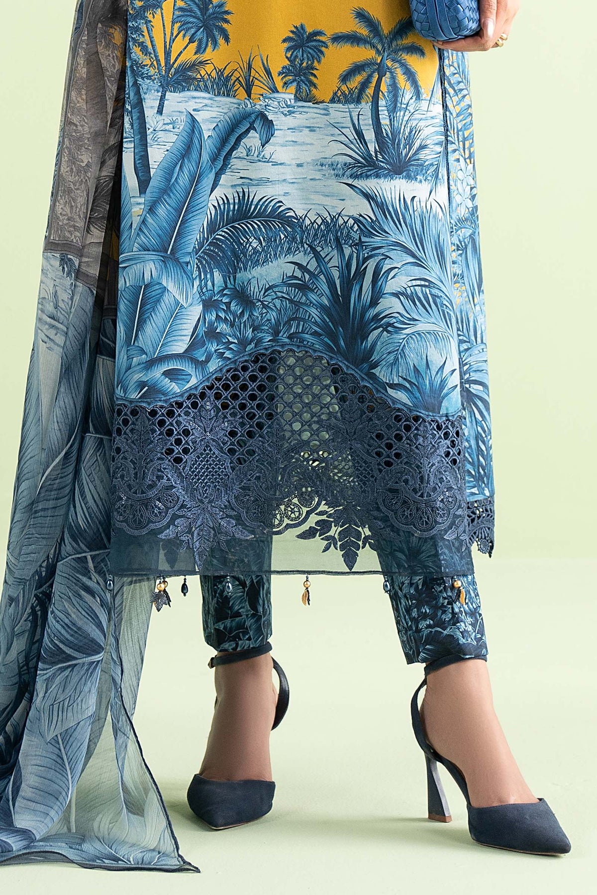 3 Piece Embroidered Lawn Suit - MS2911A-SML-00A