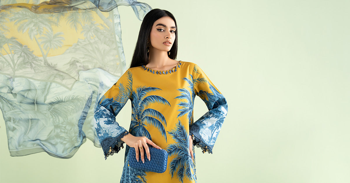 3 Piece Embroidered Lawn Suit - MS2911A-SML-00A