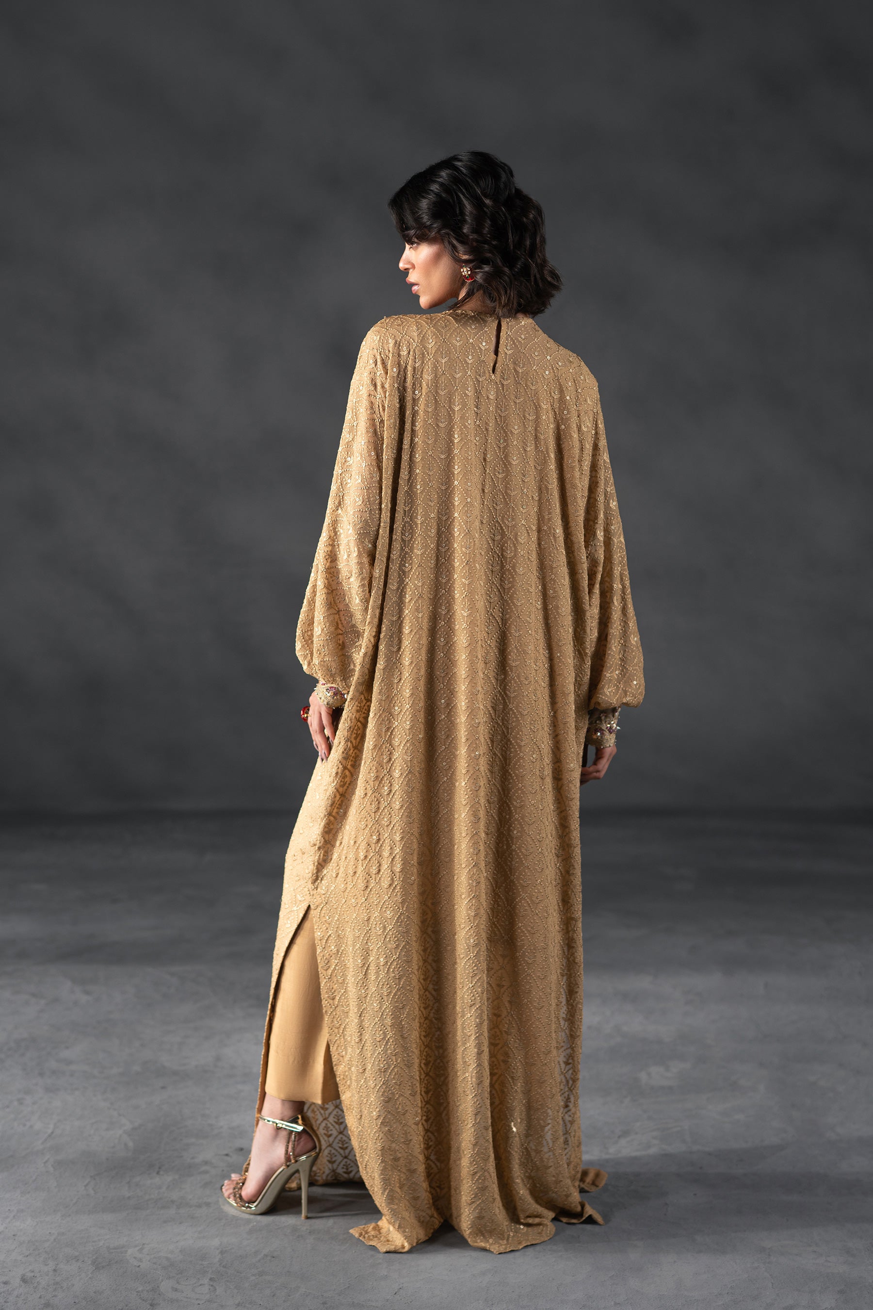 Desert Gold Ornate Kaftan (D-13)