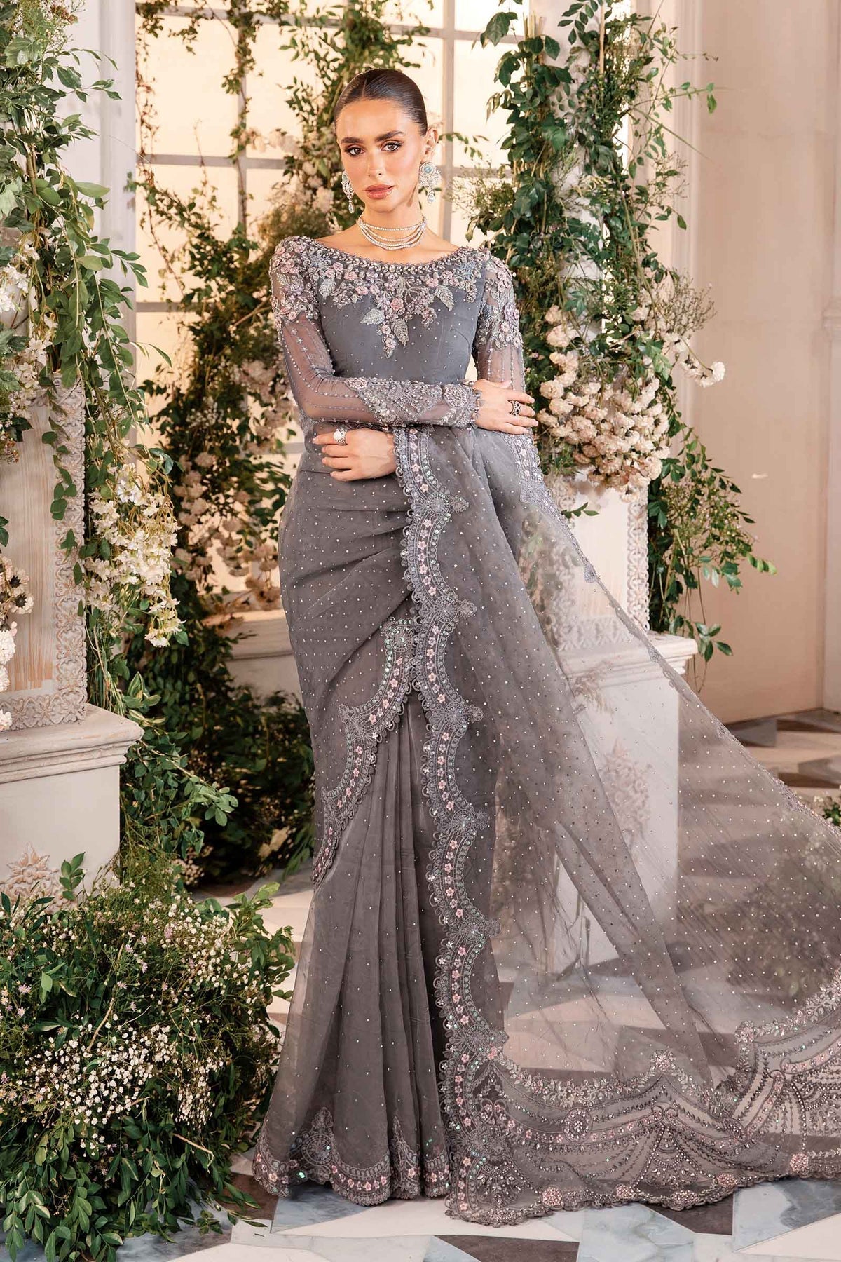 Maria B – BD-2902 Cloud Grey Style