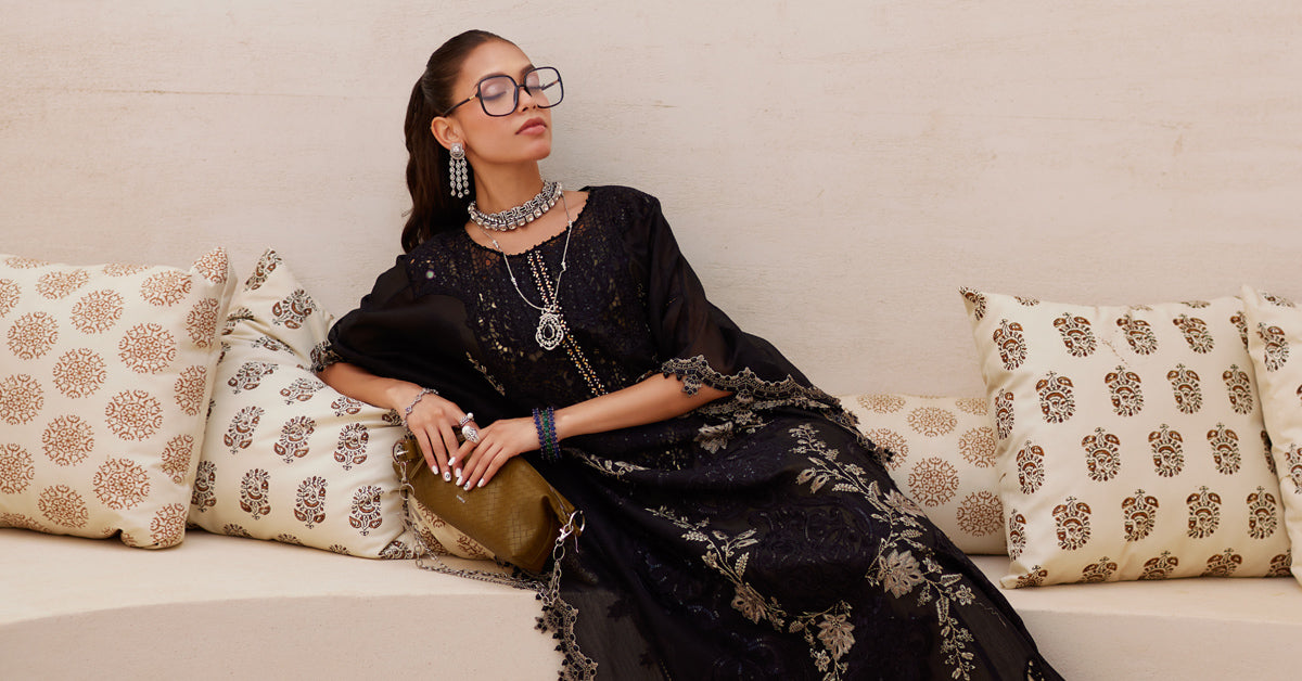 3 Piece Unstitched Embroidered Paper Cotton Suit | EID LAWN-25-03