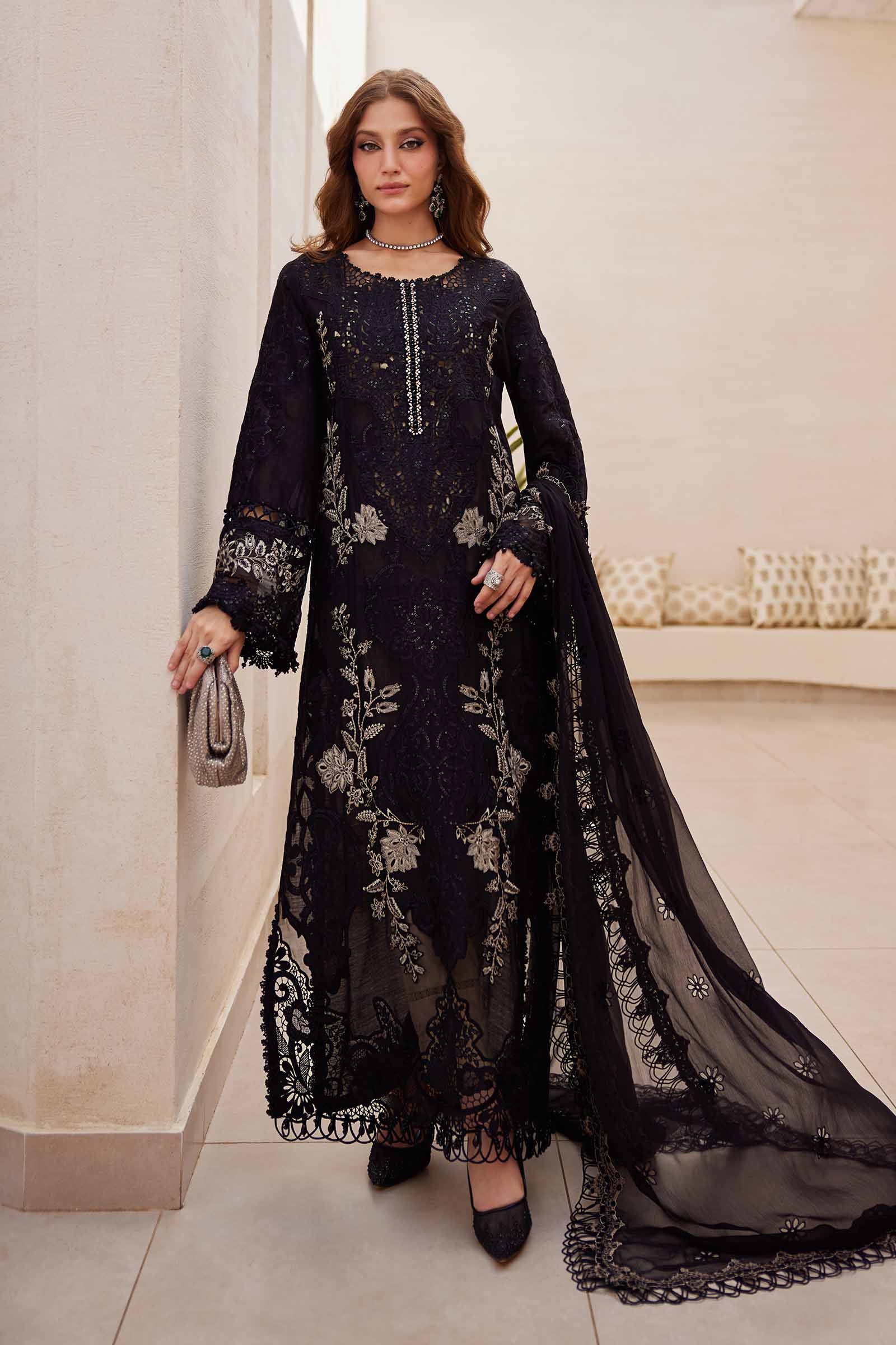 3 Piece Unstitched Embroidered Paper Cotton Suit | EID LAWN-25-03