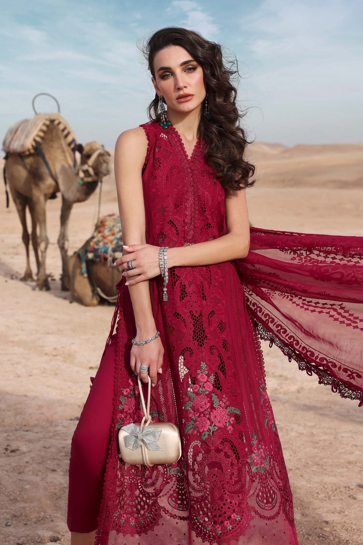 Maria.B 3 Piece Unstitched Embroidered Lawn Suit | D-2504-A
