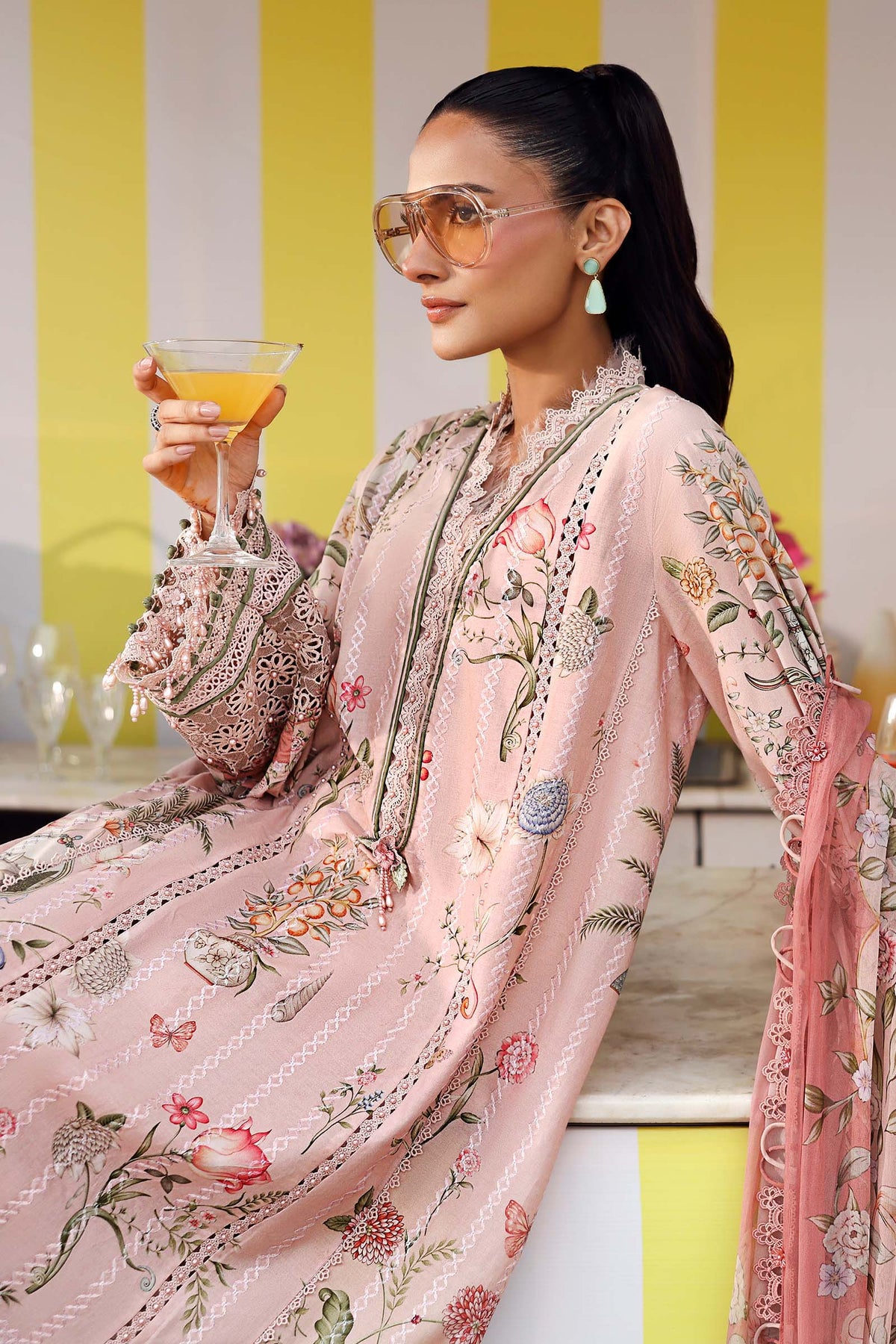 Maria B Luxury Embroidered Lawn 3Pc Unstitched Suit MPT - 3004 - A - PA-0058