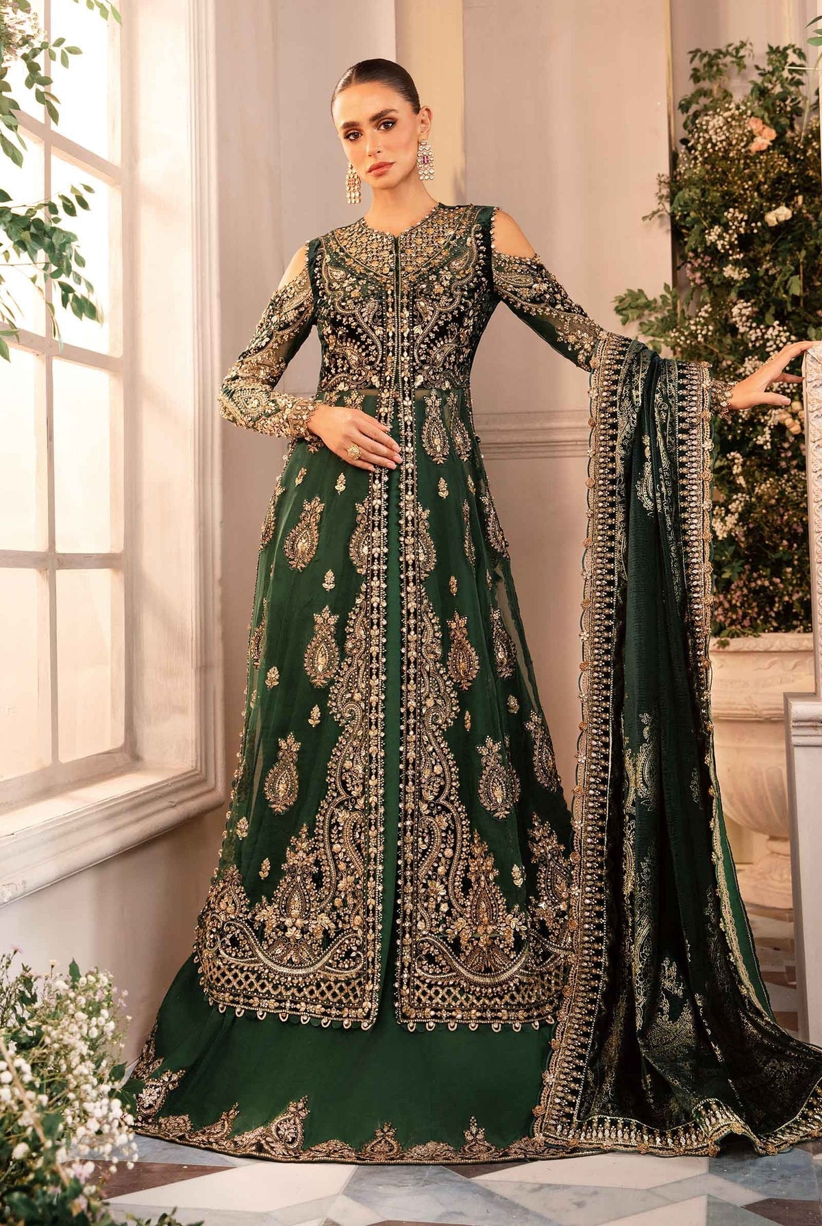Maria.B Luxury Velvet & Organza Embroidered 3 Piece Unstitched - BD-2904